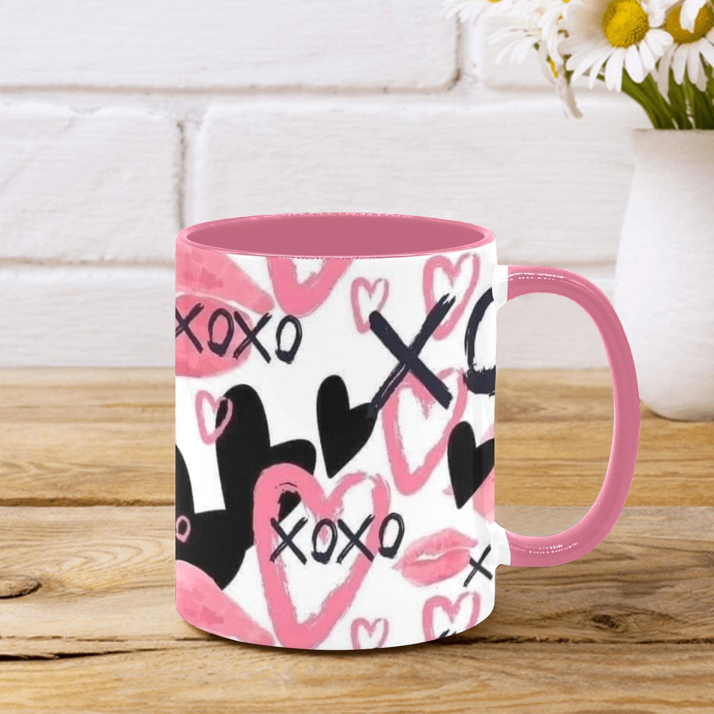 XOXO Valentine”s Day Custom Inner Color Mug (11oz)