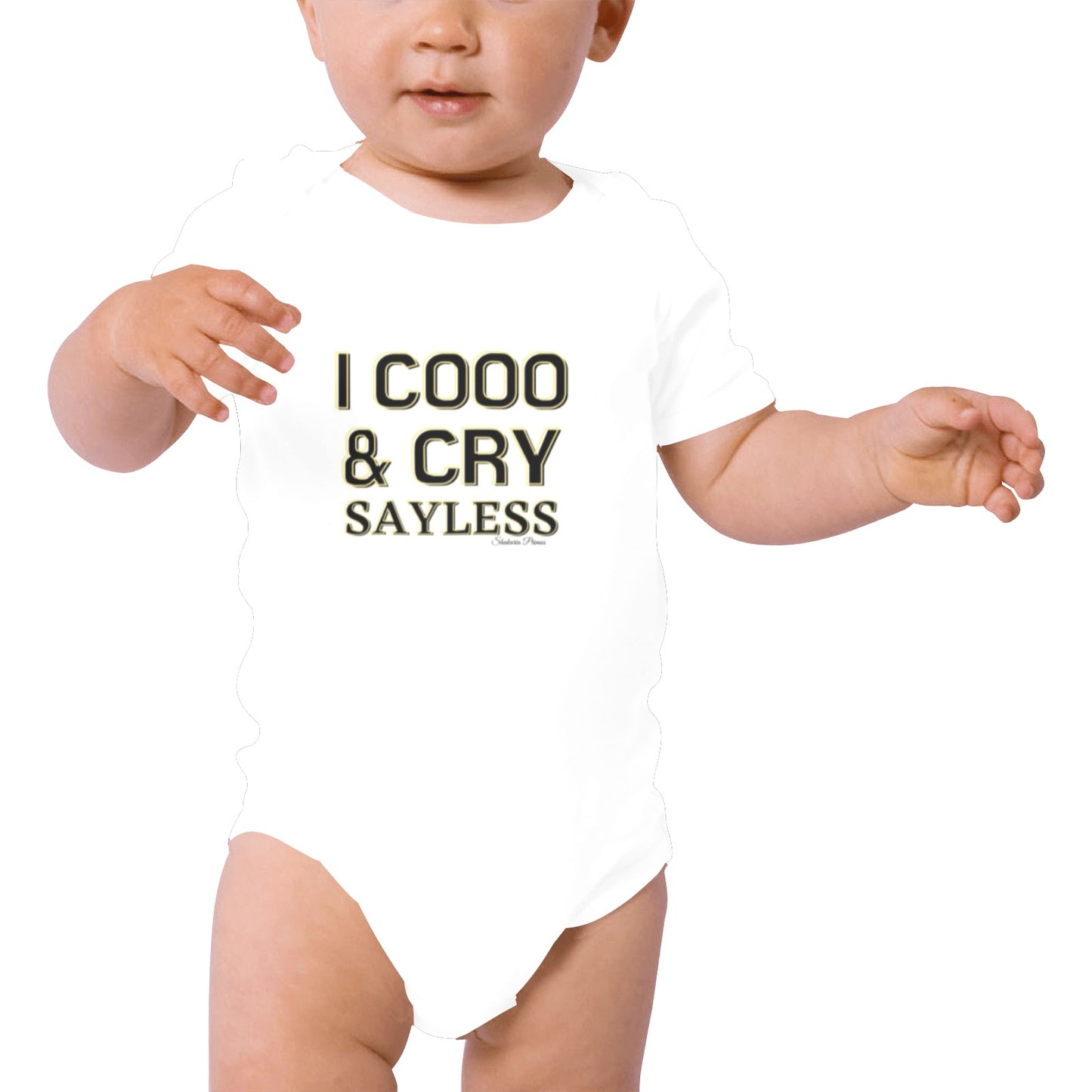 I Cry & Coo Sayless Onesie