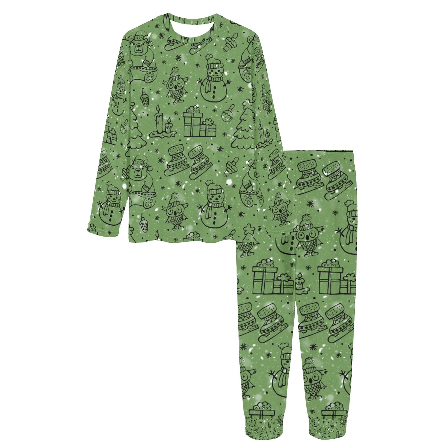 Green Christmas Women's Pajama Set