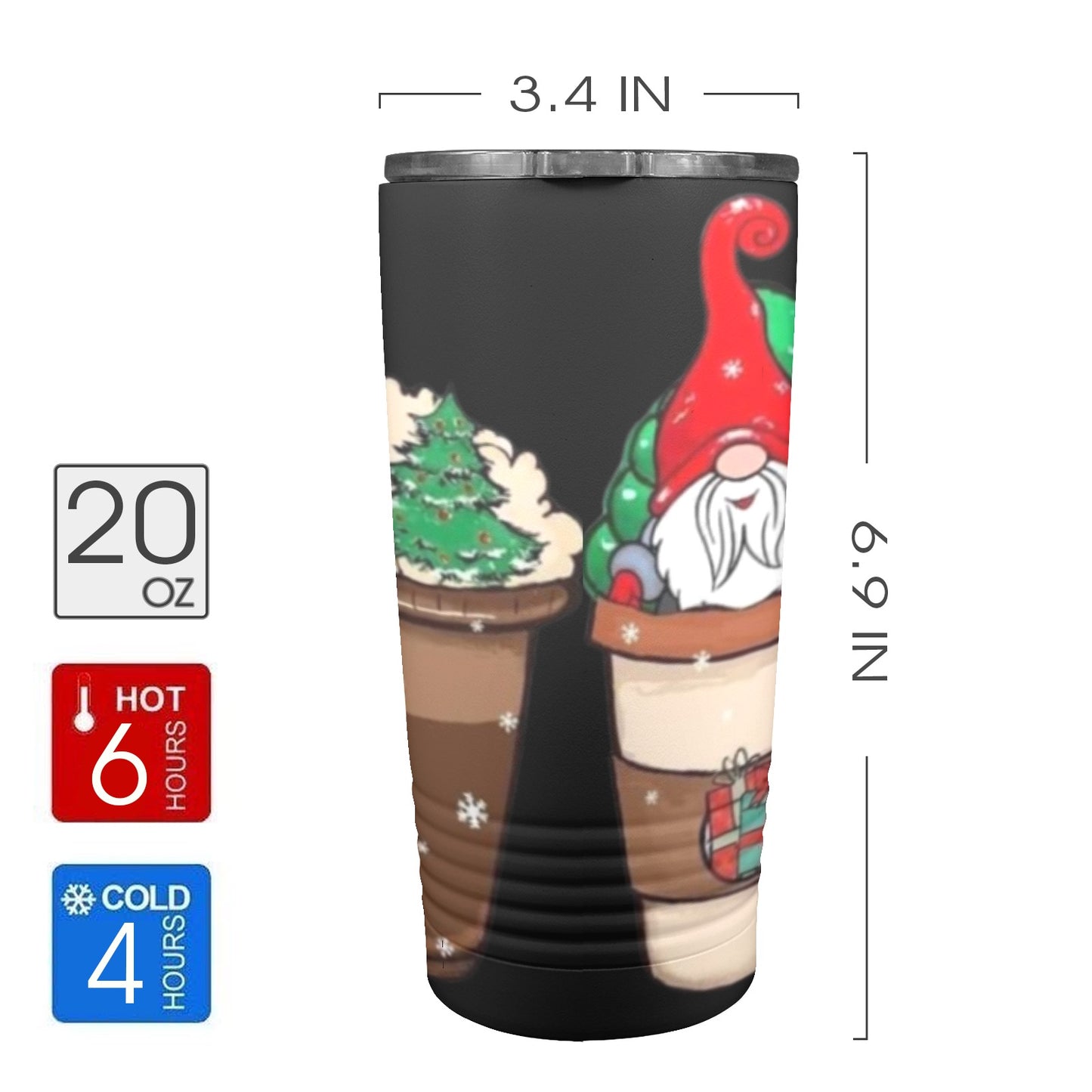 Christmas beverage 20oz Insulated Stainless Steel Mobile Tumbler