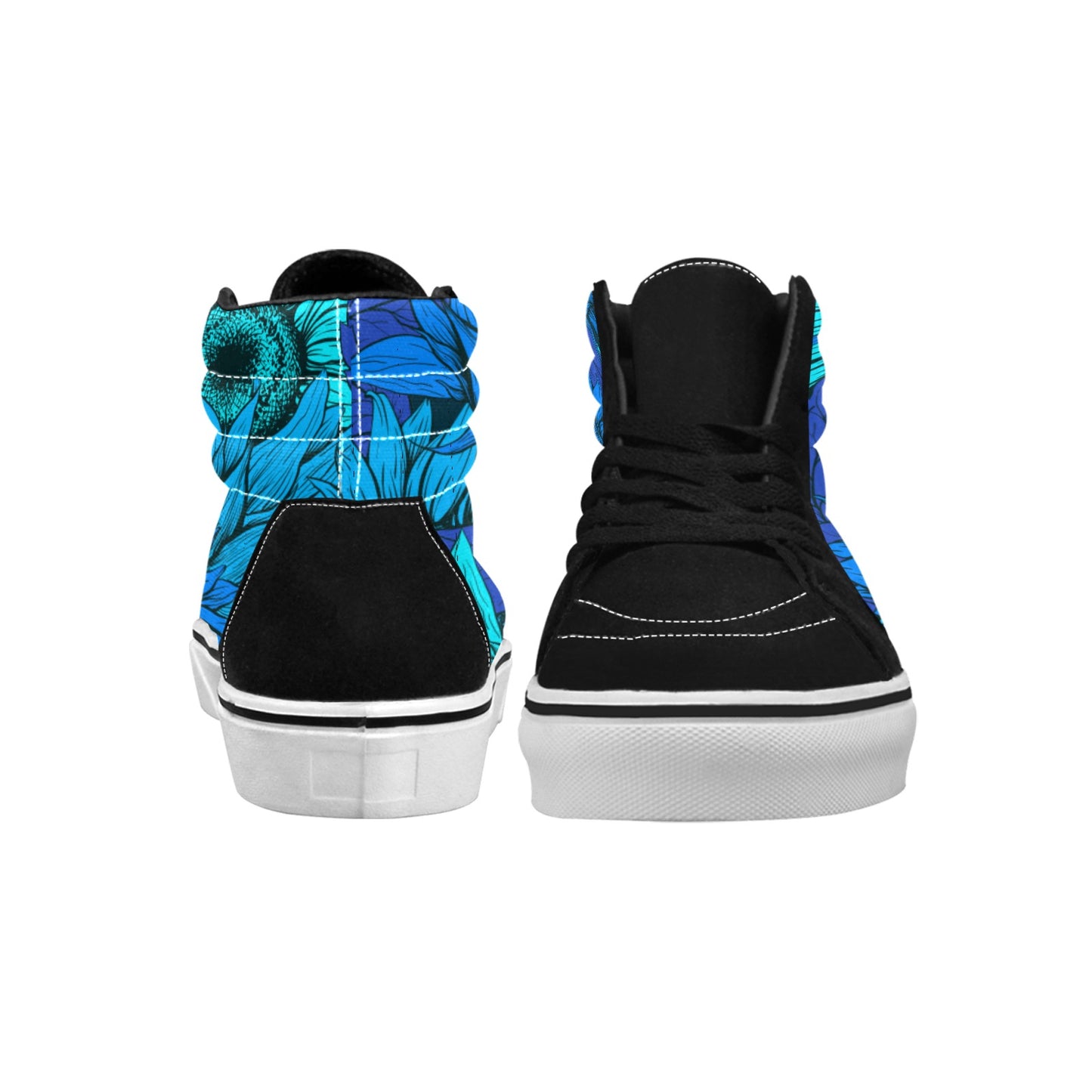 Blue Flow Women's High Top Skateboarding Shoes