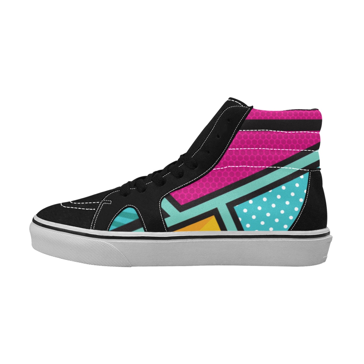 Geo Colorful Women's High Top Skateboarding Shoes