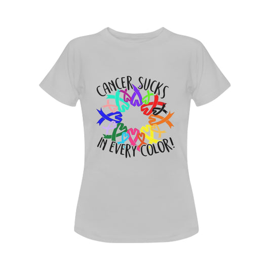 AWARENESS - Cancer Sucks Women's T-Shirt