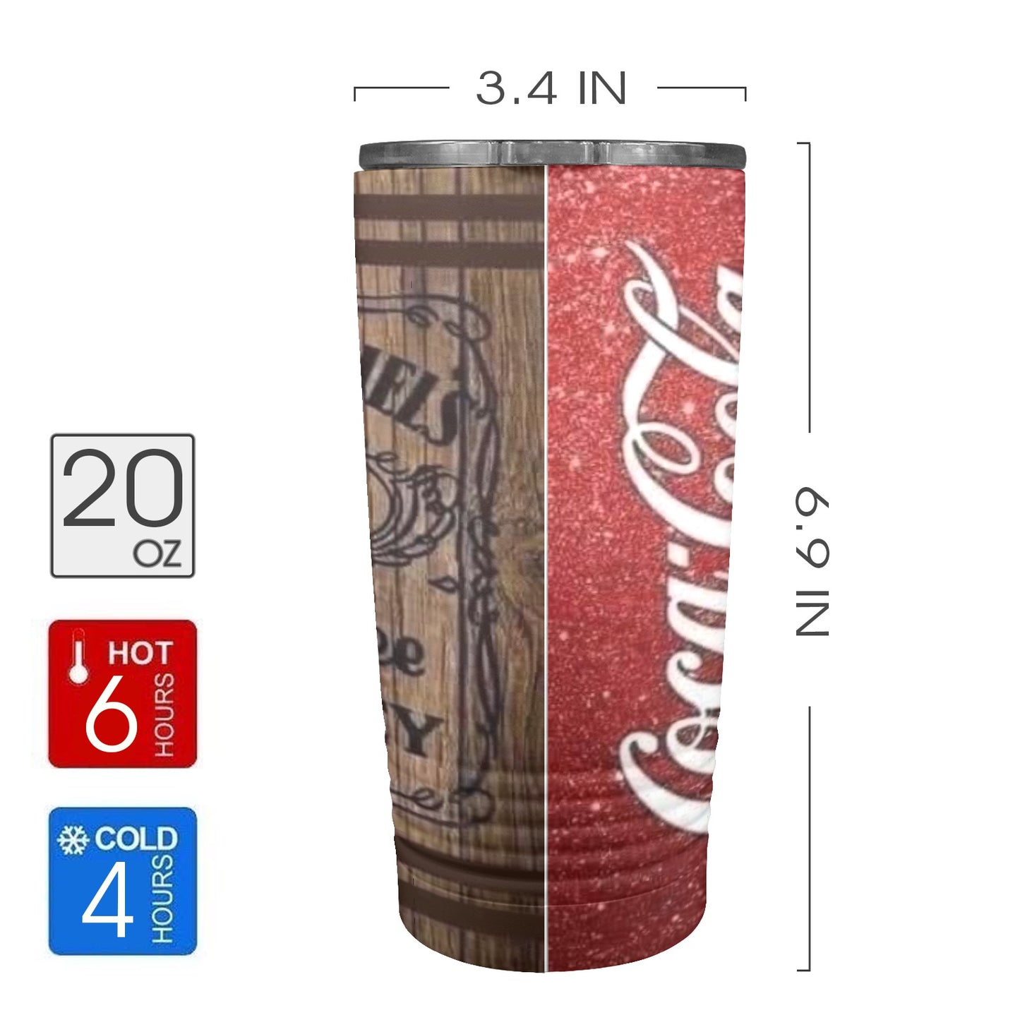 Jack and Coke 20oz Insulated Stainless Steel Mobile Tumbler