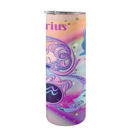 Aquarius 20oz Tall Skinny Tumbler with Lid and Straw