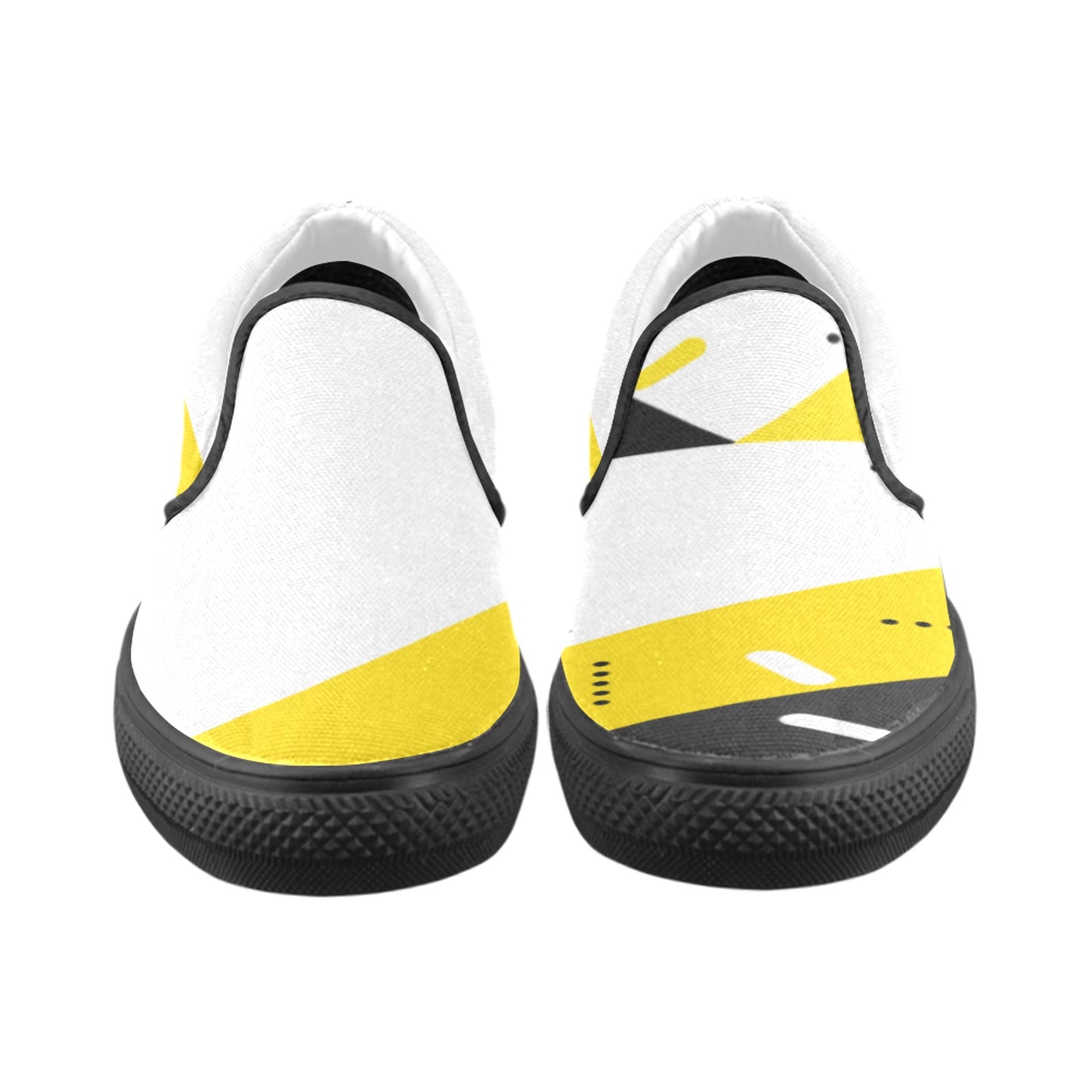 Black & Yellow Men's Slip-on Shoes