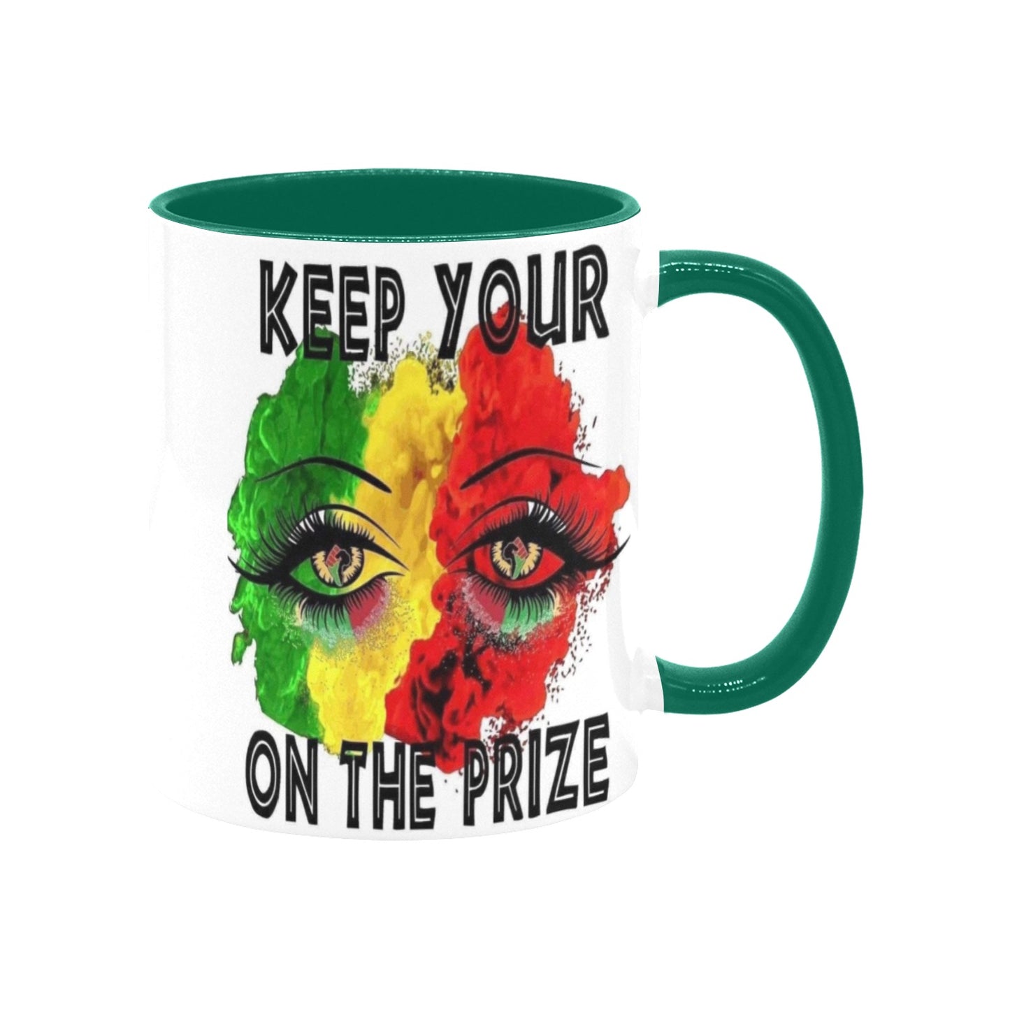 Keep Your Eyes On The Prize Custom Inner Color Mug (11oz)