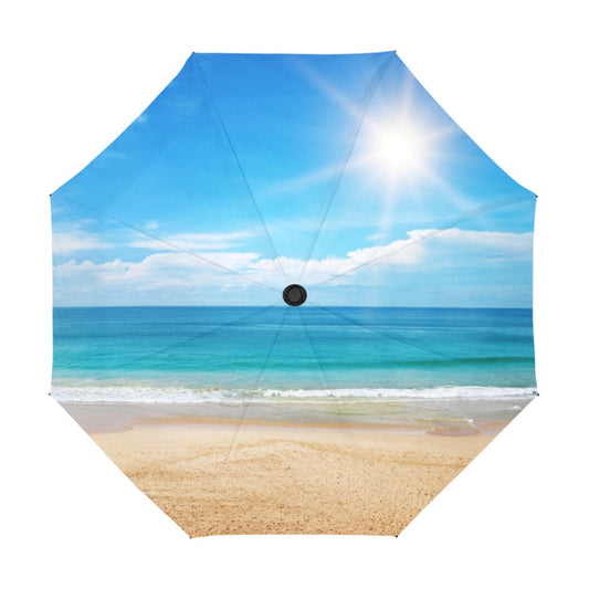 Beach Vibes Anti-UV Auto-Foldable Umbrella