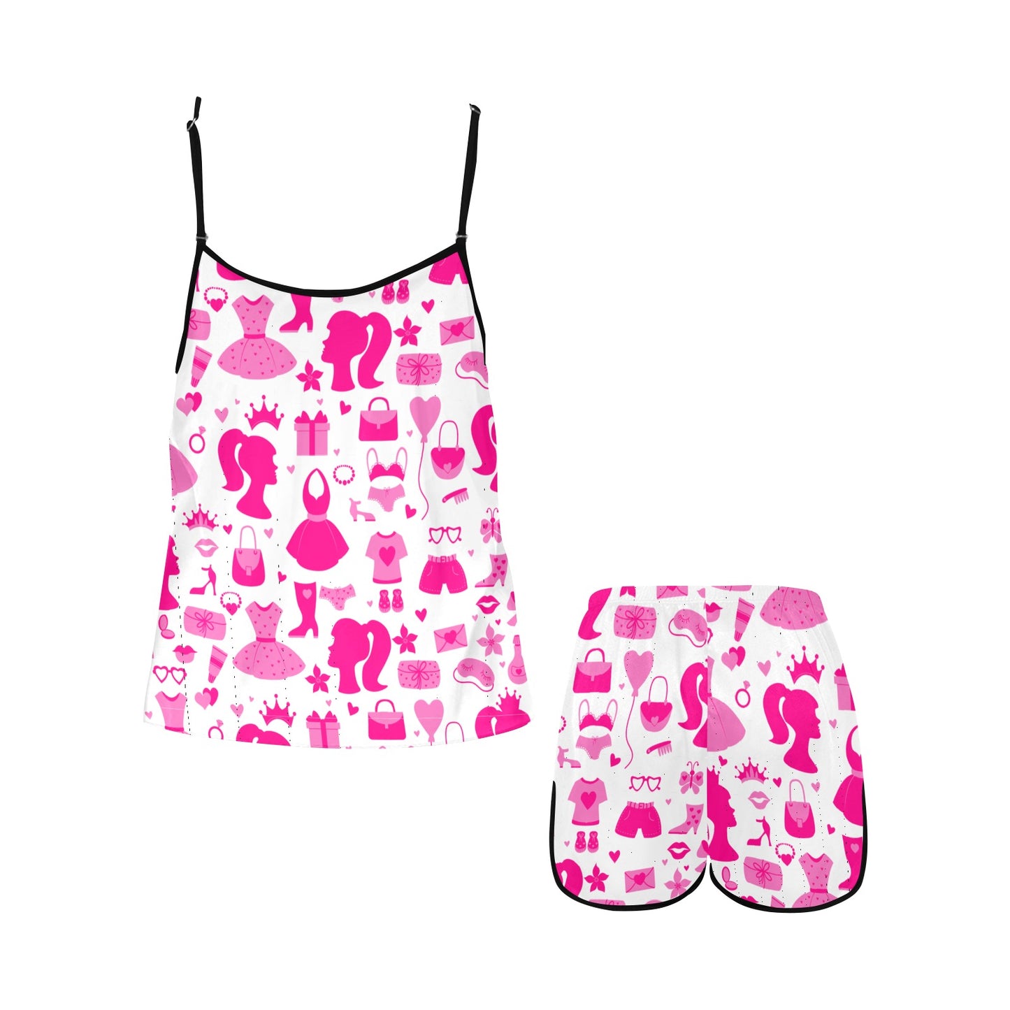 Barbie Women's Spaghetti Strap Short Pajama Set