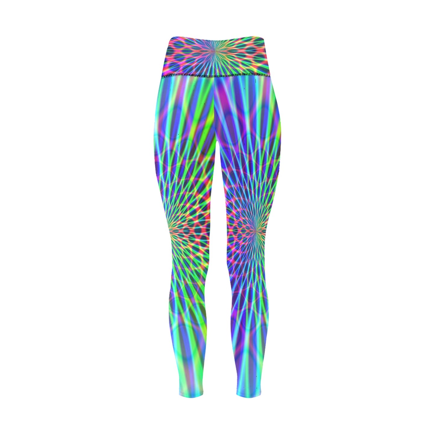 Abstract Rainbow Women's High-Waisted Leggings