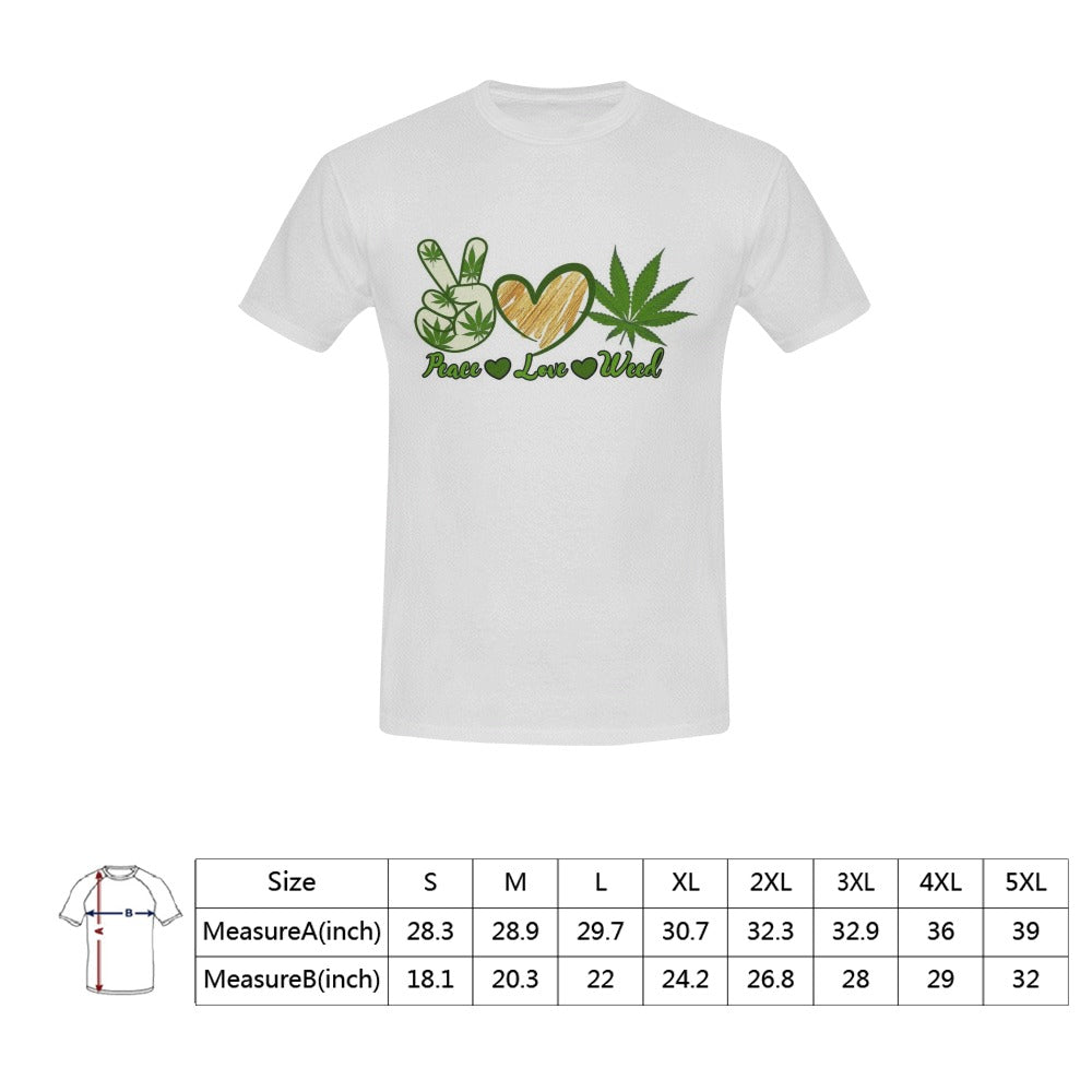 Peace, Love & Weed 420 Men's T-Shirt