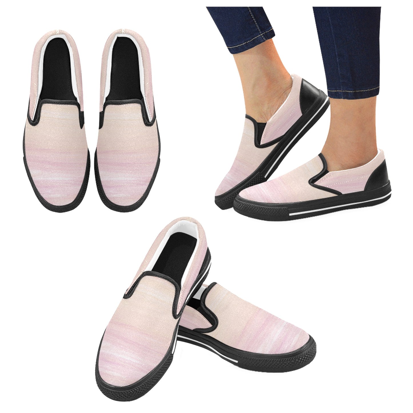 Peach Ombre Women's Slip-on Shoes