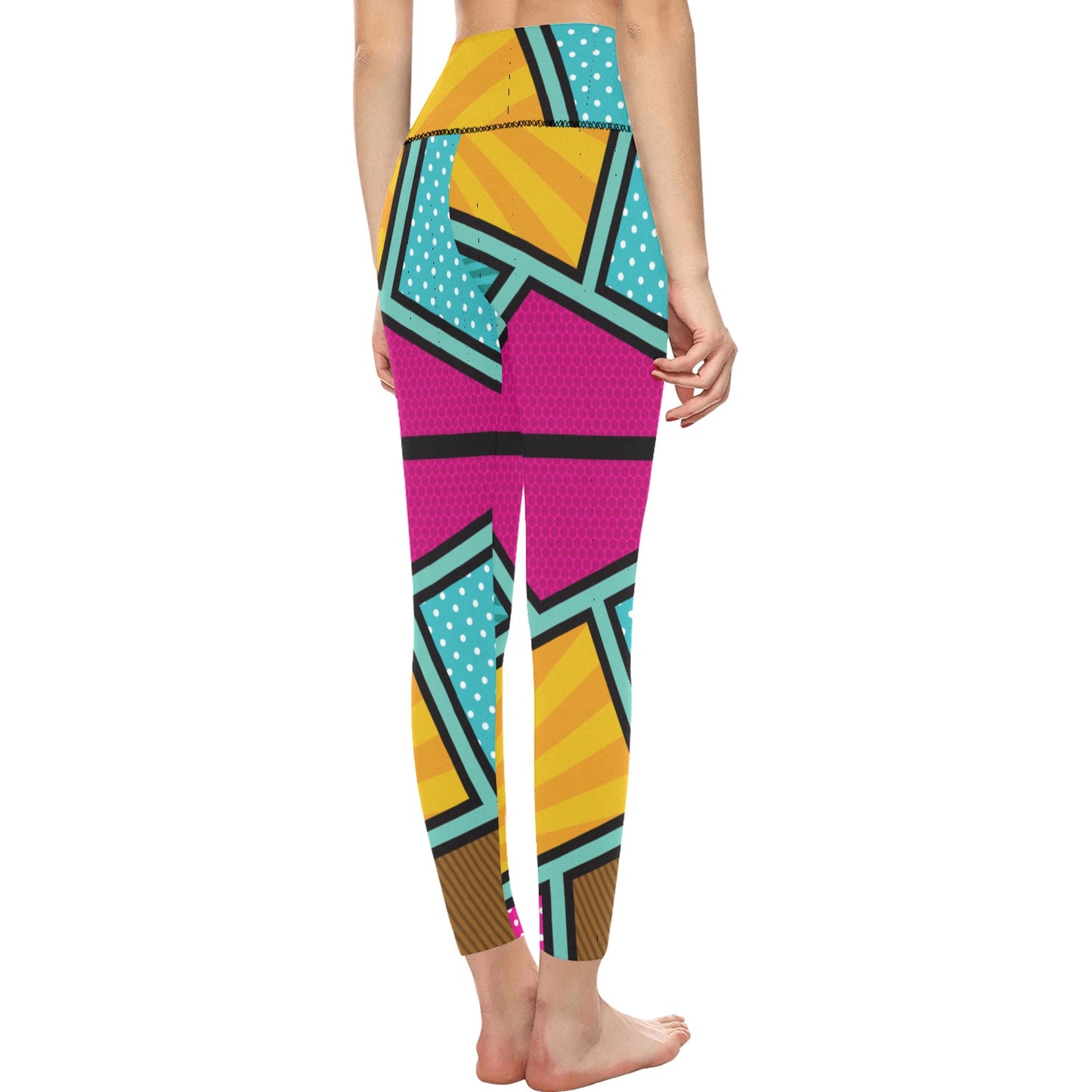 Geo Colorful Women's High-Waisted Leggings