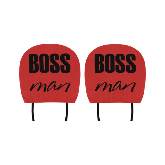 Boss Man Car Headrest Cover (2pcs)