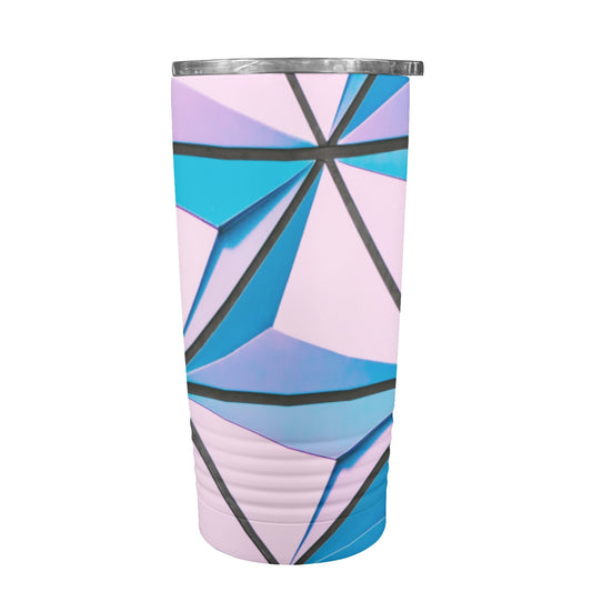 Pink Abstract 20oz Insulated Stainless Steel Mobile Tumbler