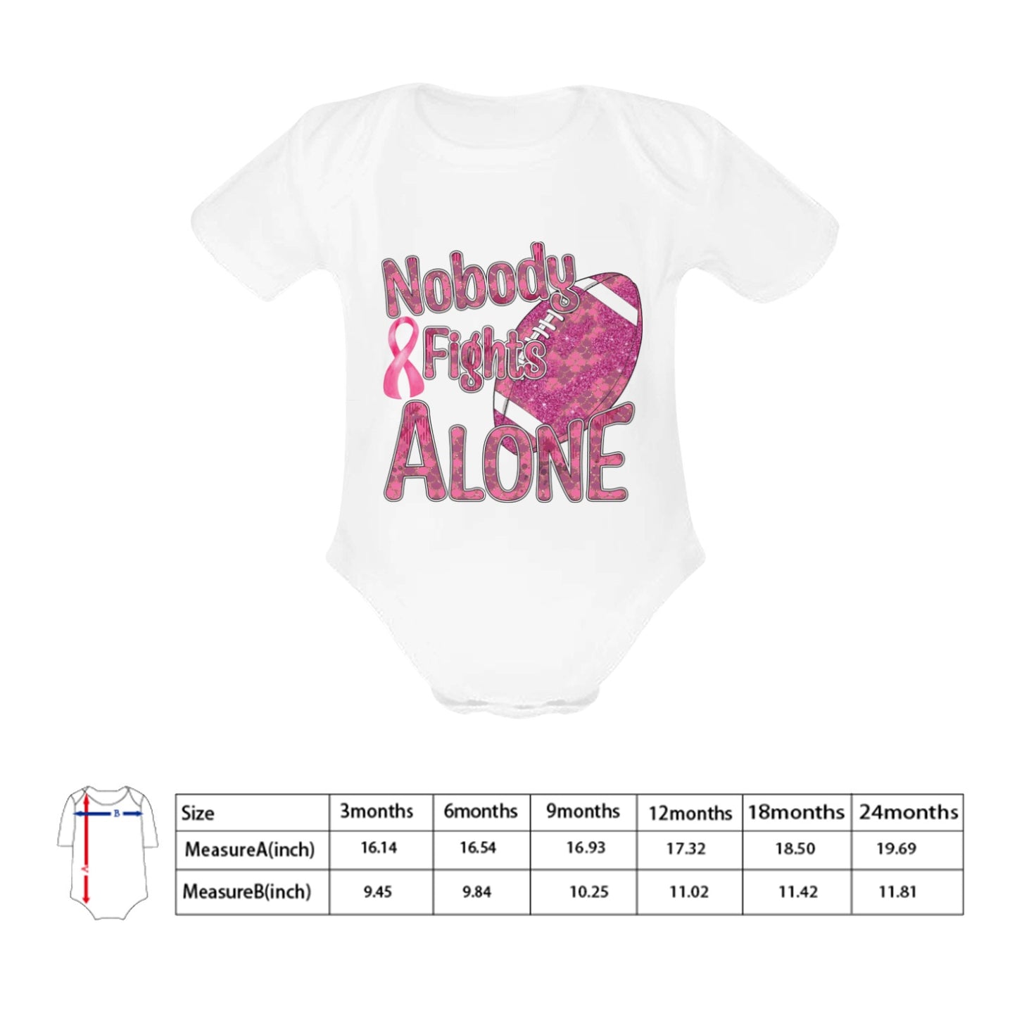 AWARENESS - Fights Alone Baby Short Sleeve Onesie