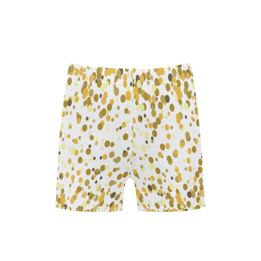 Gold Confetti Little Boys' Swimming Trunks