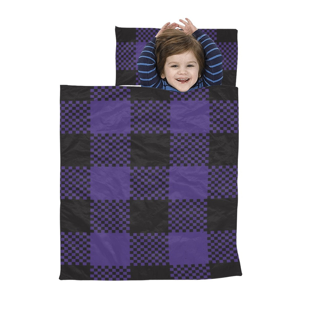 Purple & Black Kids' Sleeping Bag