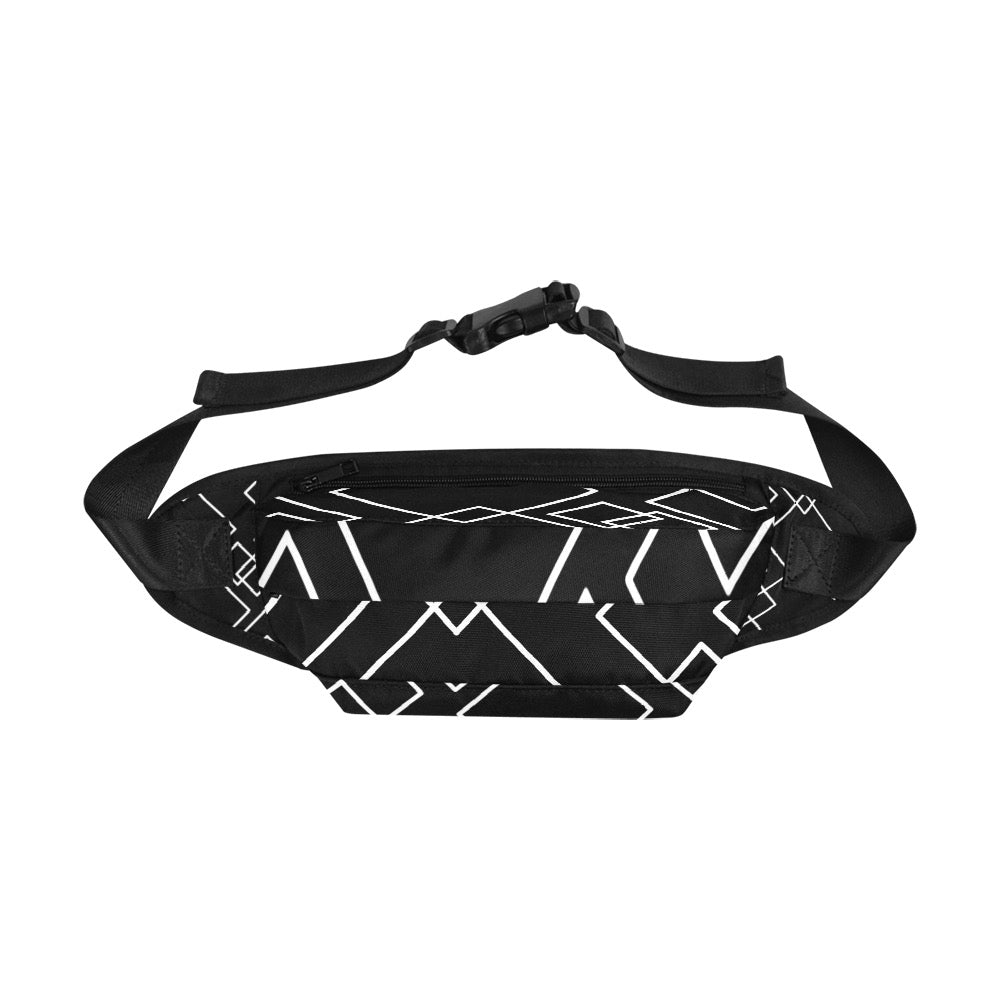 Black Squared Fanny Pack/Large