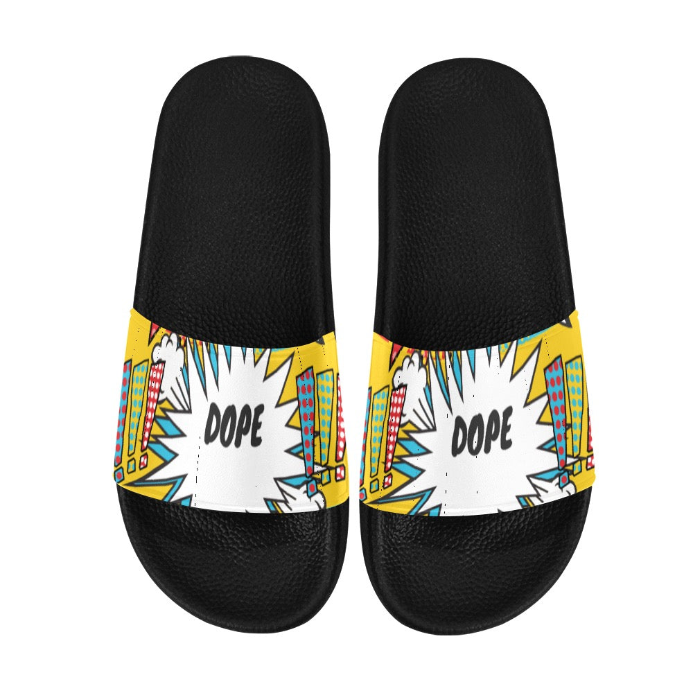 Comic Words Men's Slides