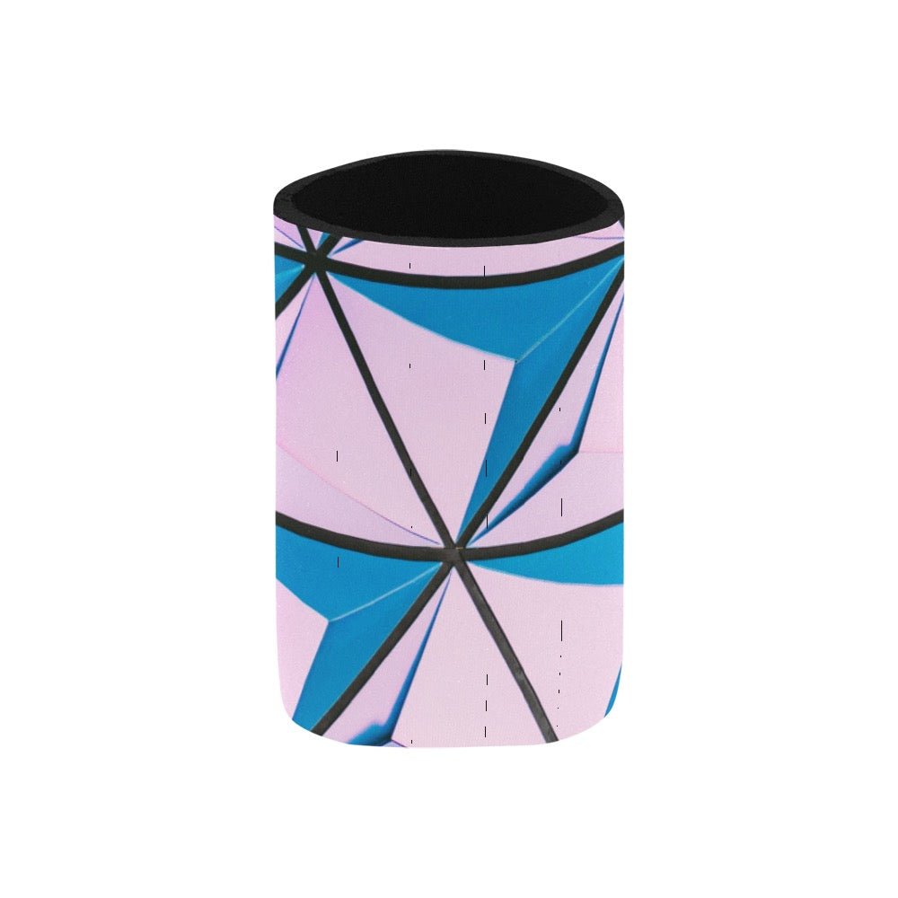 Pink Abstract Neoprene Can Cooler