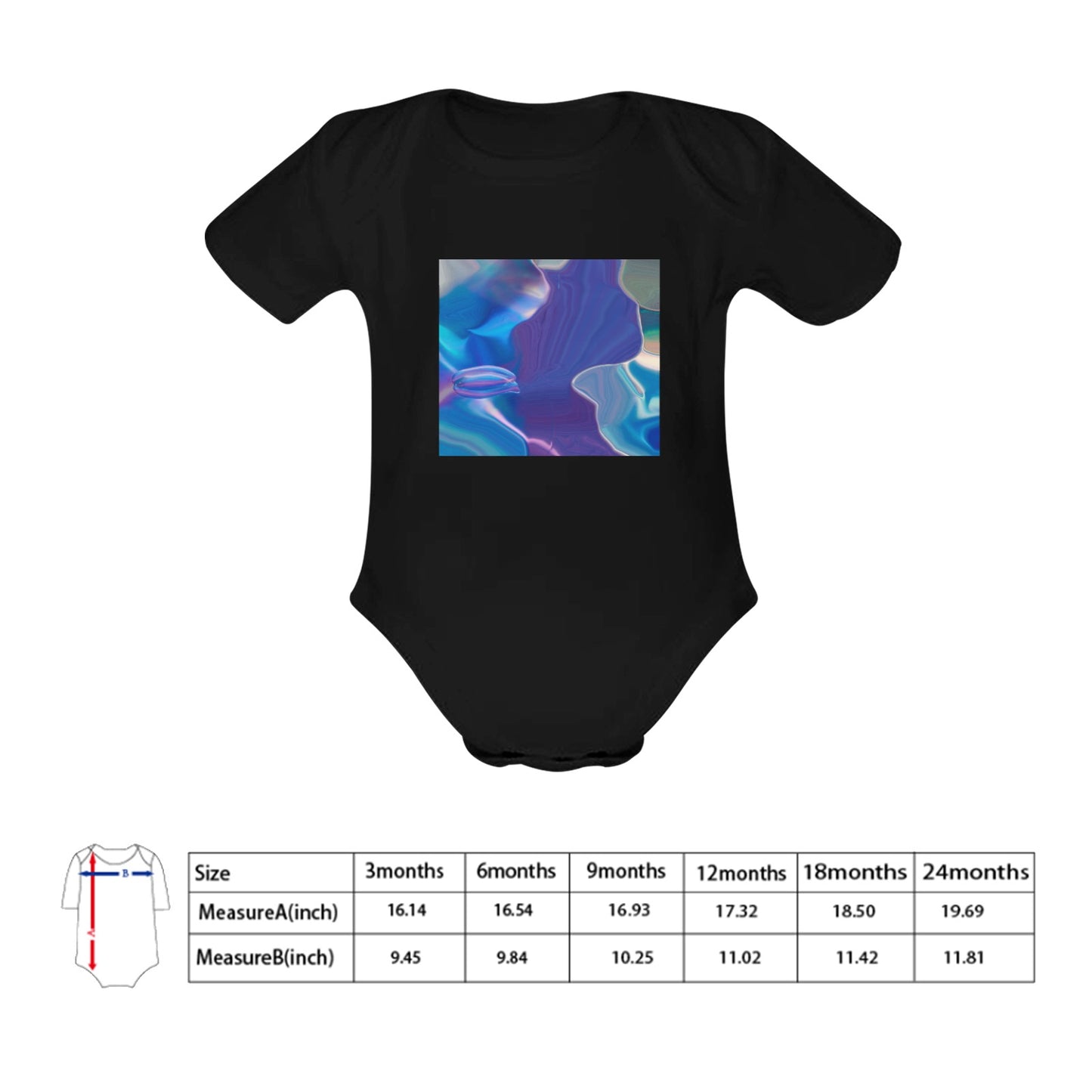 Blue Aura Baby Onesie