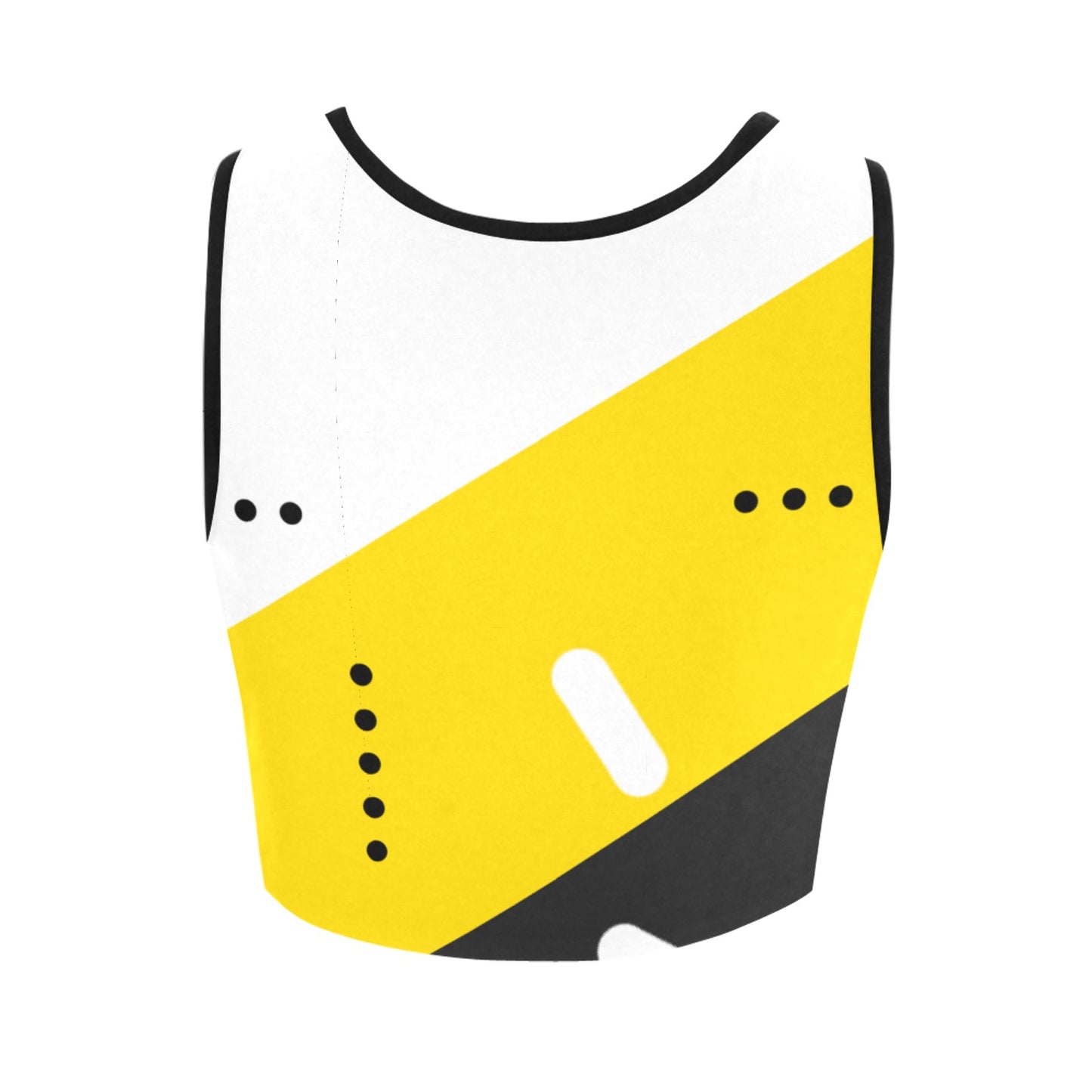 Black & Yellow Women's Crop Top