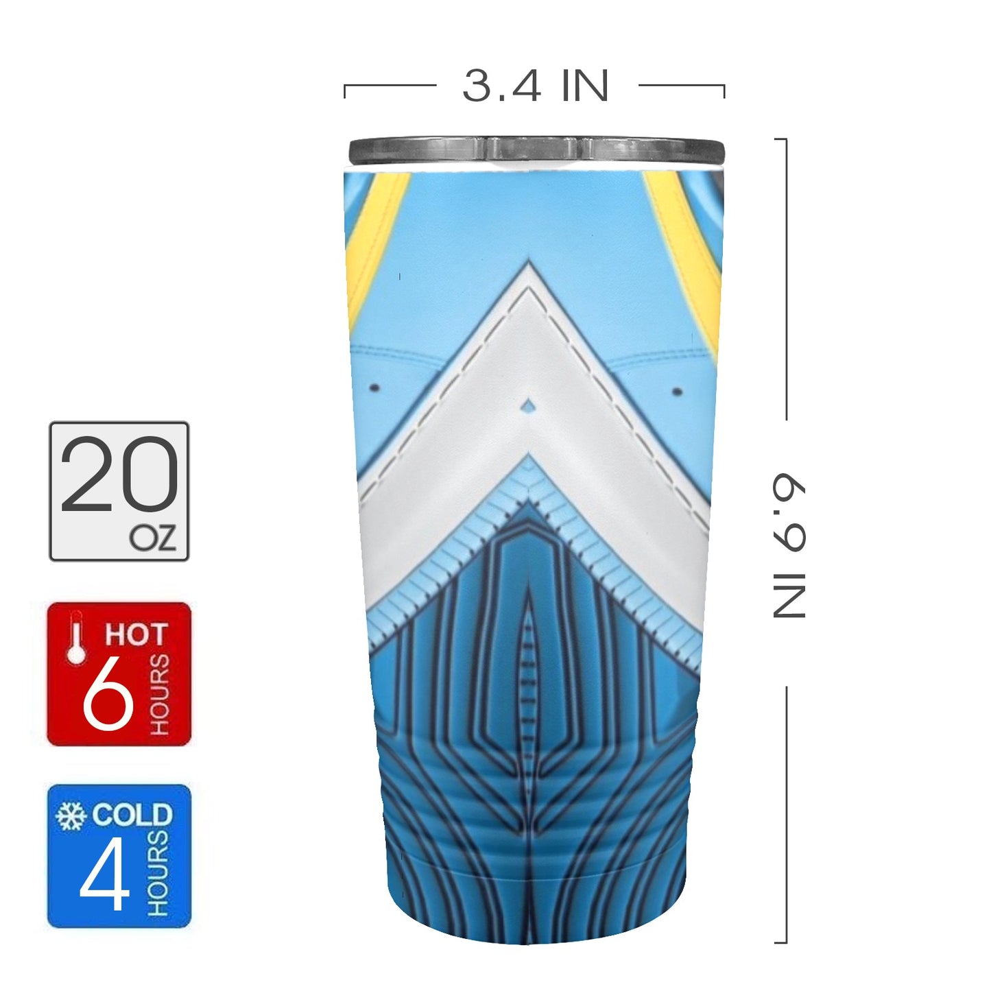 LA Chargers Sneakers 20oz Insulated Stainless Steel Mobile Tumbler