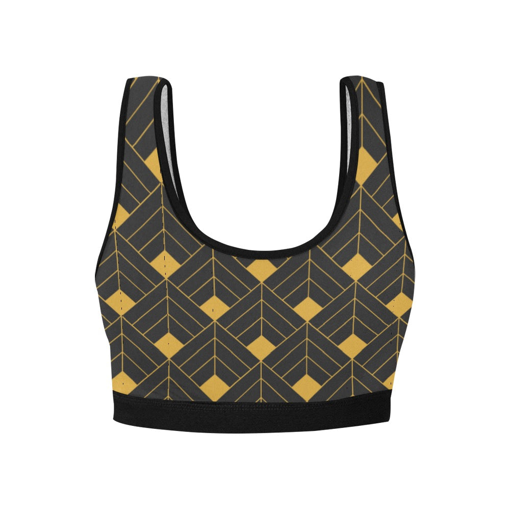 Gold Diamond Women's Sports Bra