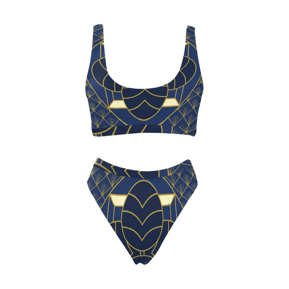 Navy Cut Sport Swimsuit