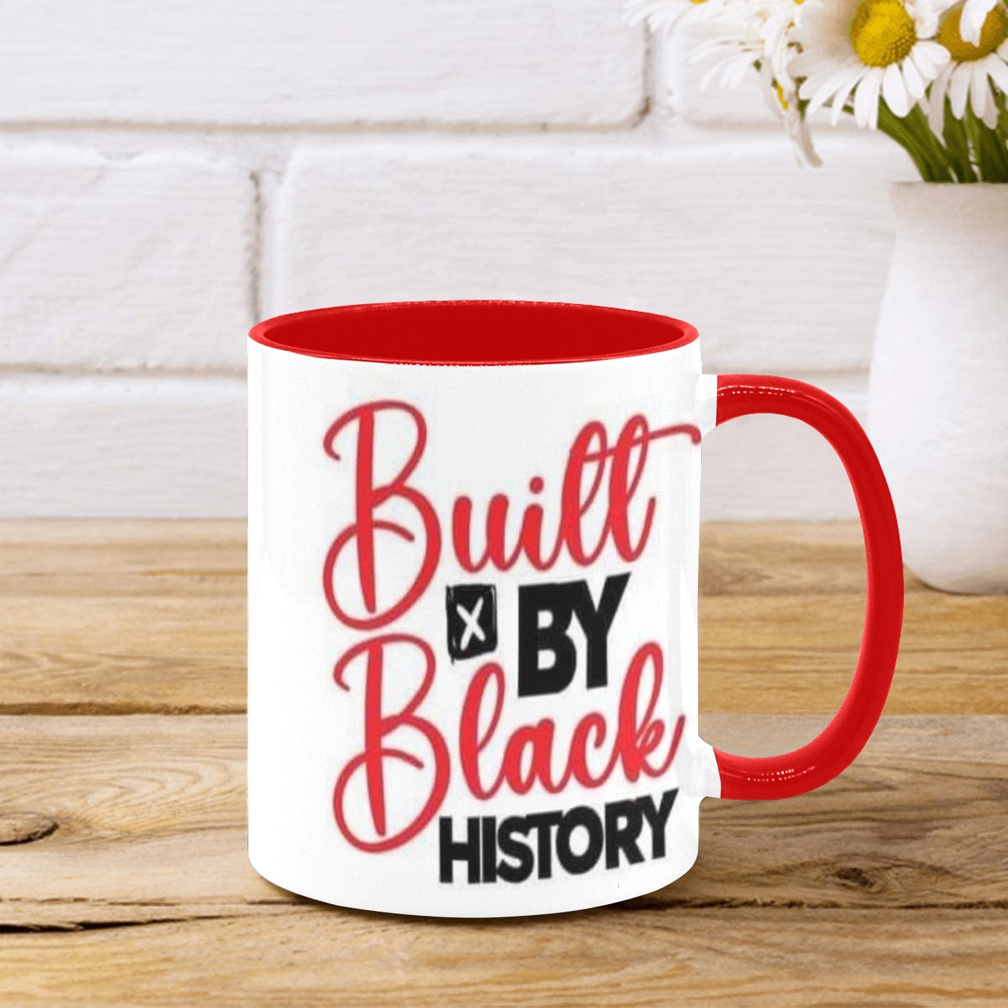 Built by black history Custom Inner Color Mug (11oz)