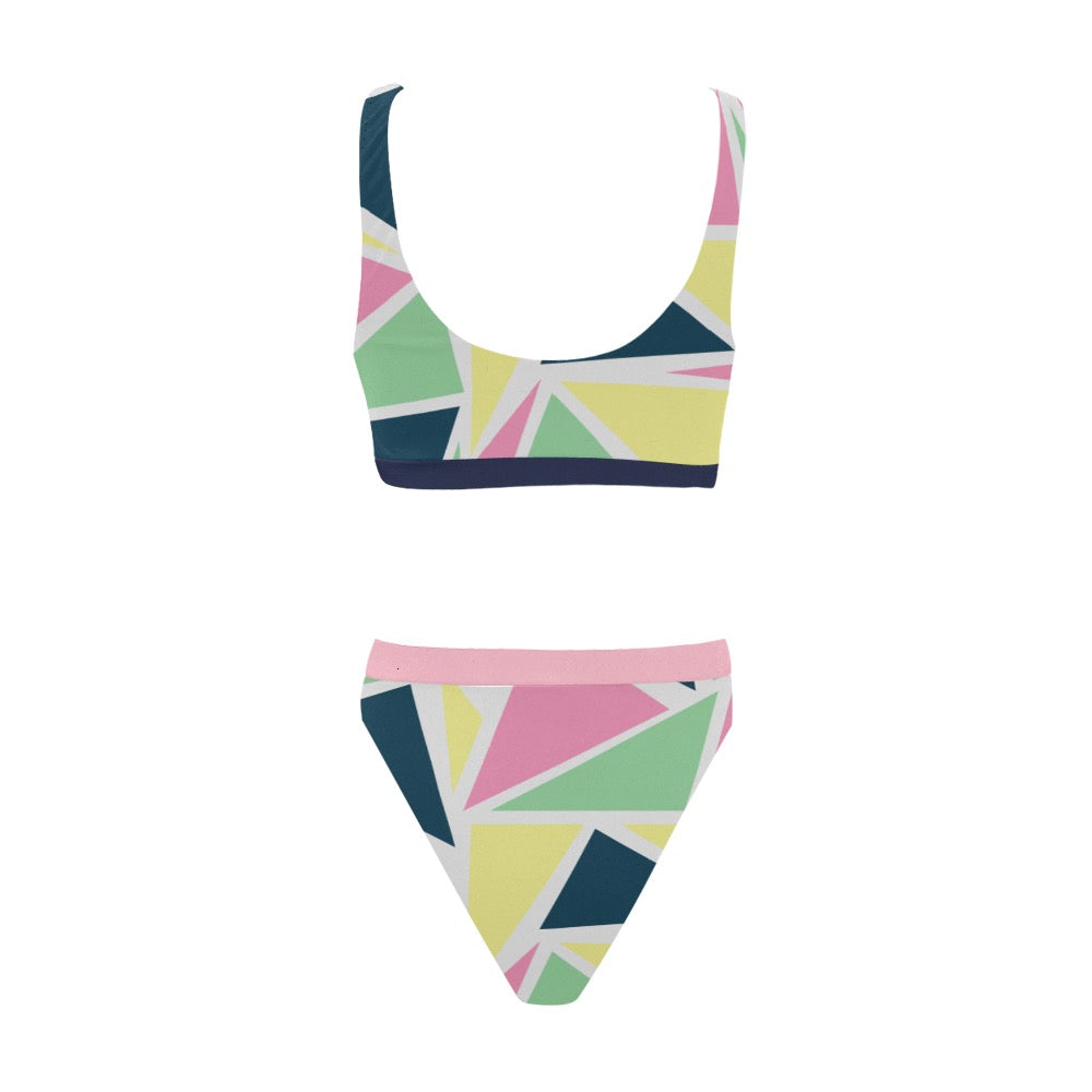 Colored Angles Sport Swimsuit