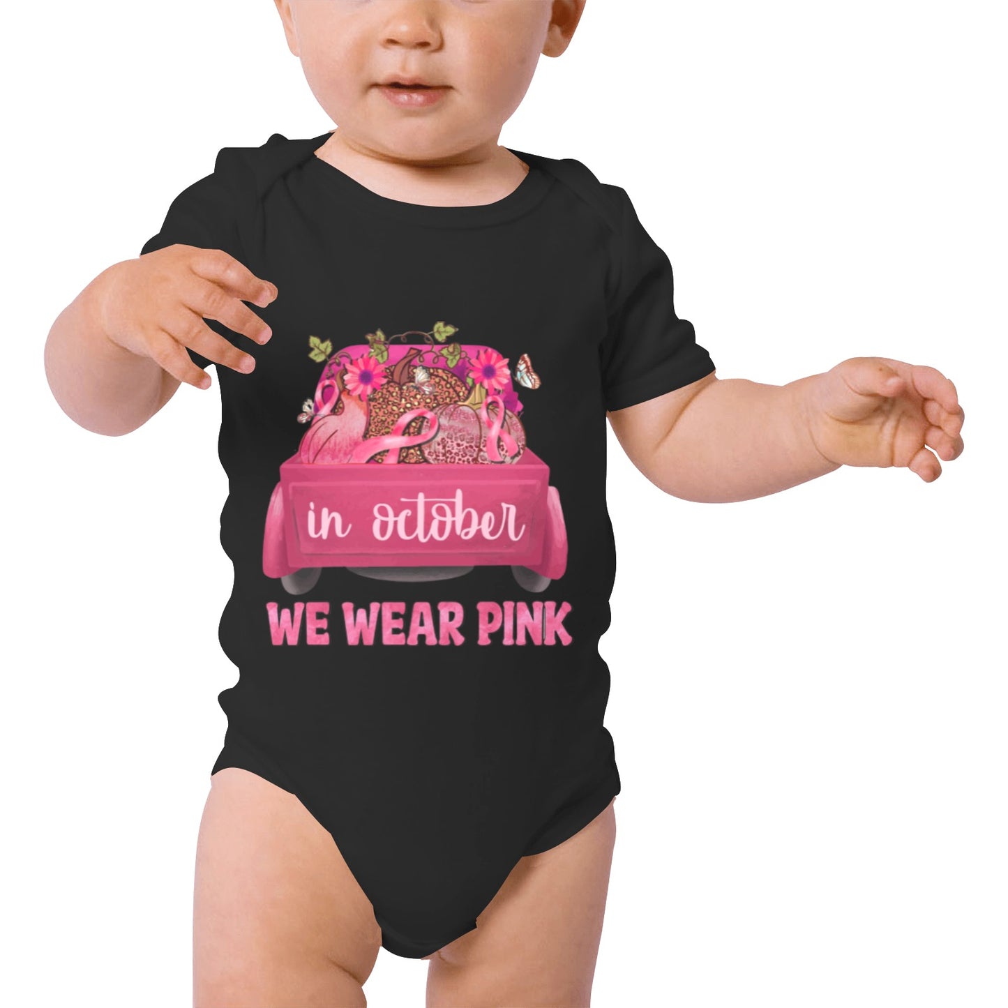 AWARENESS - We Wear Pink Baby Short Sleeve Onesie