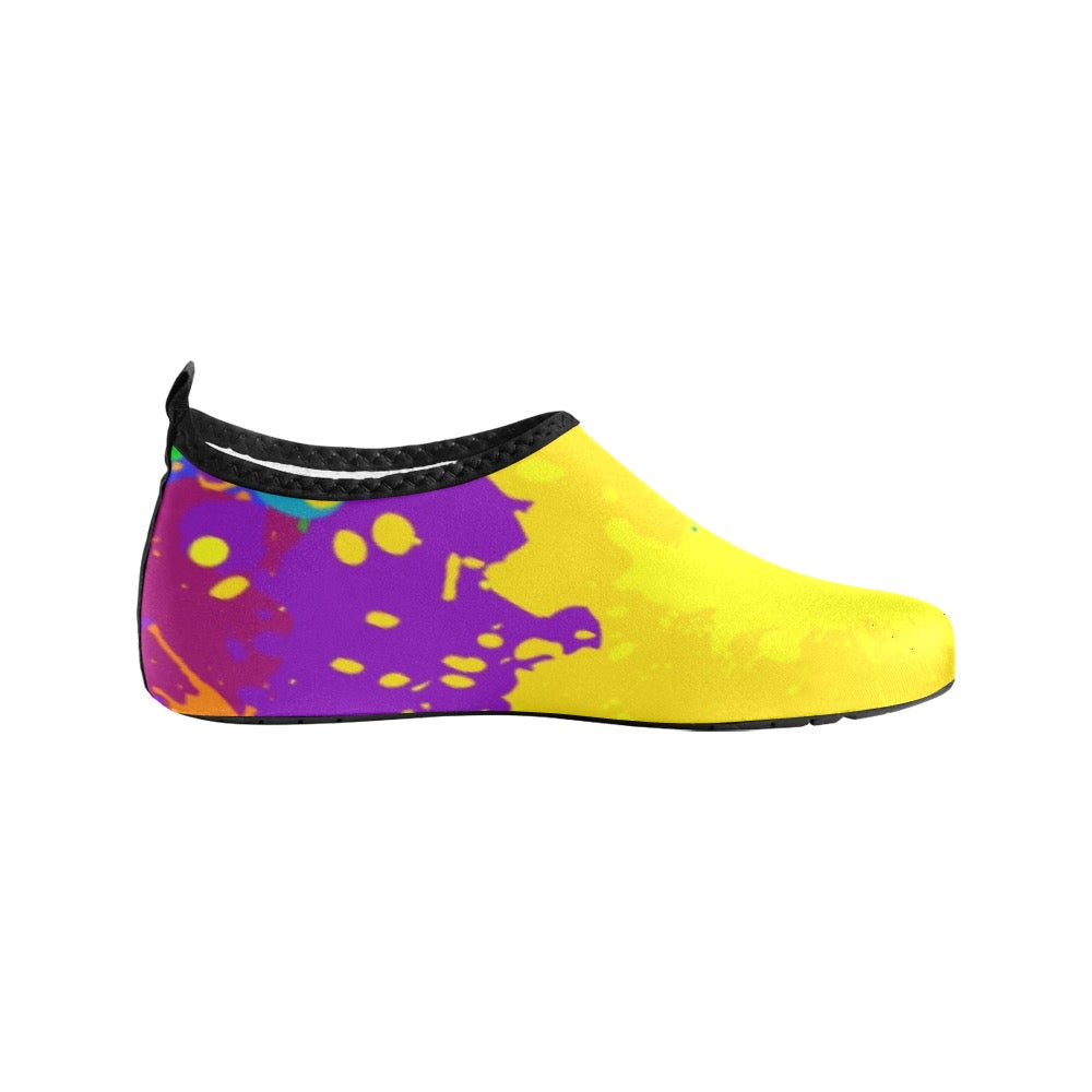 Yellow Splatter Women's Slip-On Water Shoes