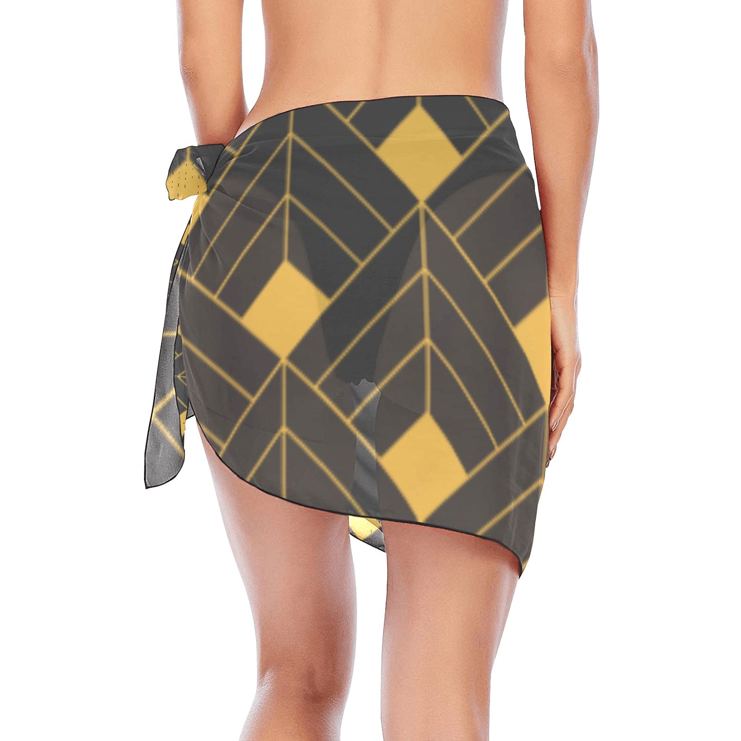 Gold Diamond Beach Sarong Wrap