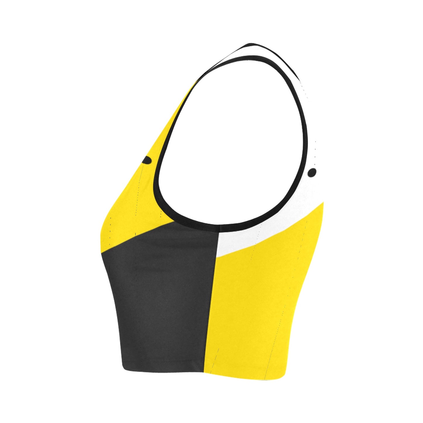 Black & Yellow Women's Crop Top