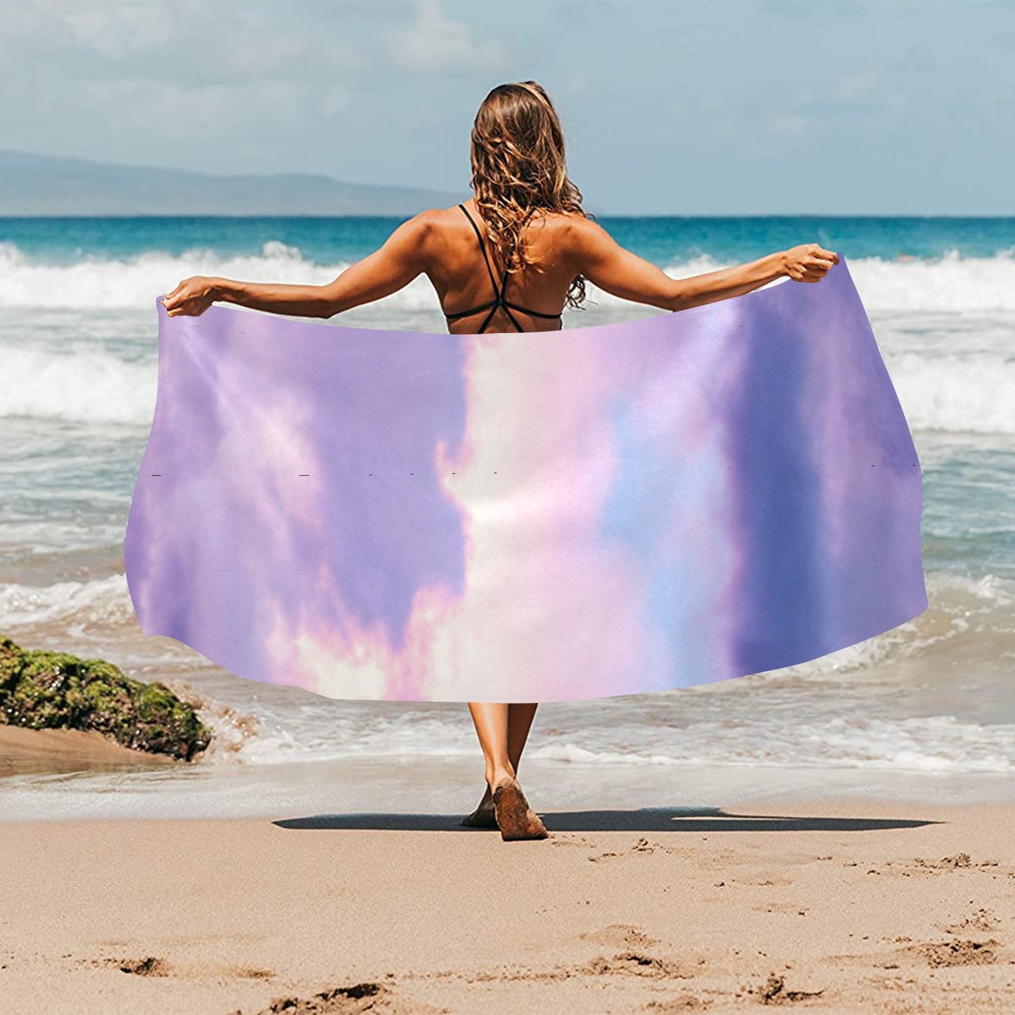 Pastel Skies Beach Towel 32"x 71"