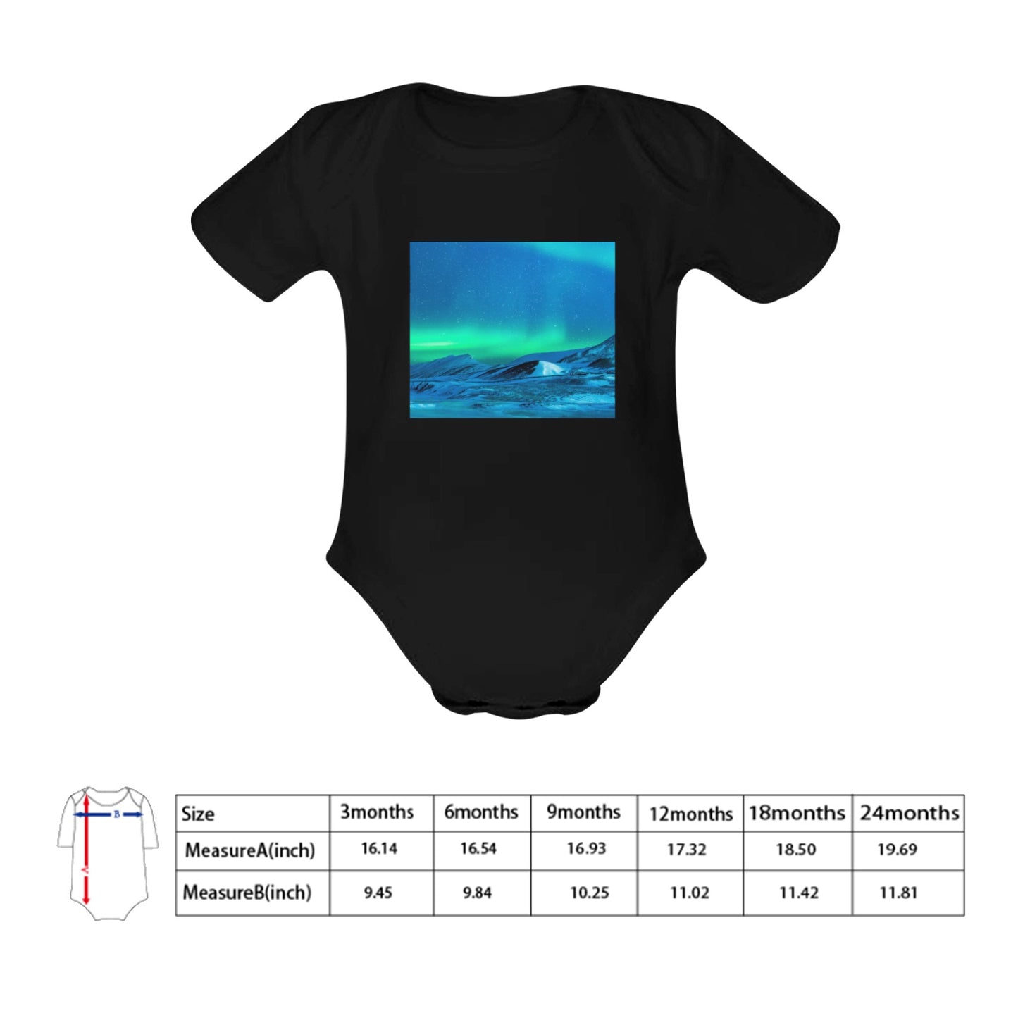 Blue Eclipse Baby Onesie