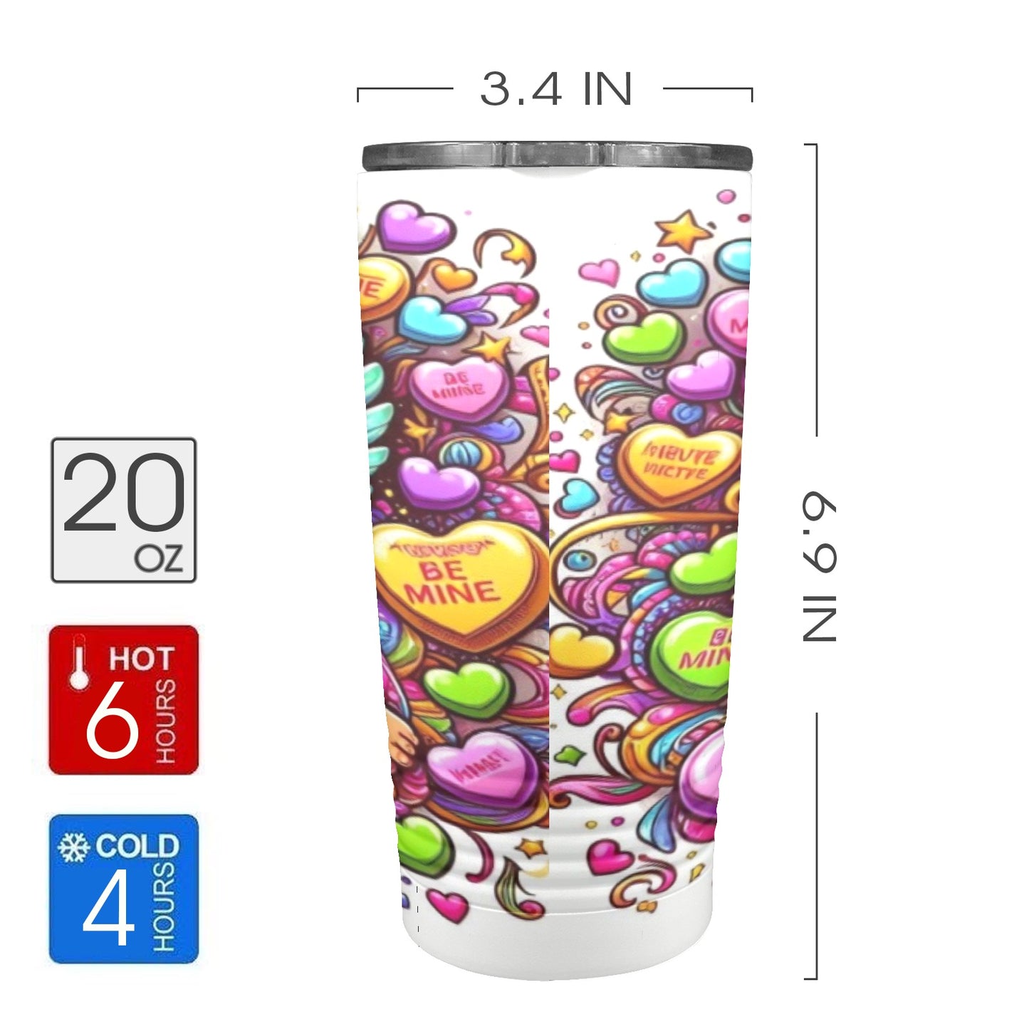 Cupid Angel Valentine’s Day 20oz Insulated Stainless Steel Mobile Tumbler