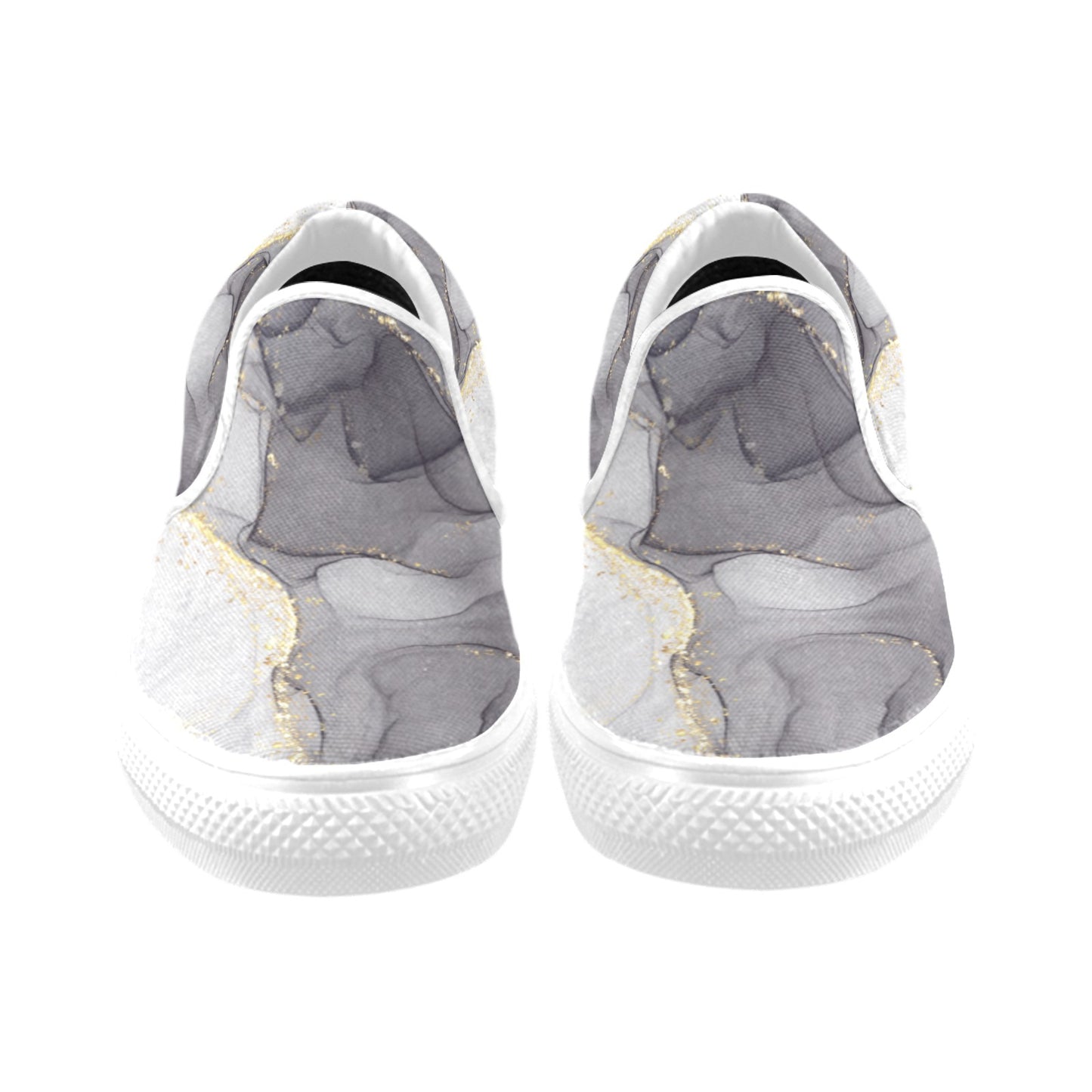 Grey Marble Men's Slip-on Shoes