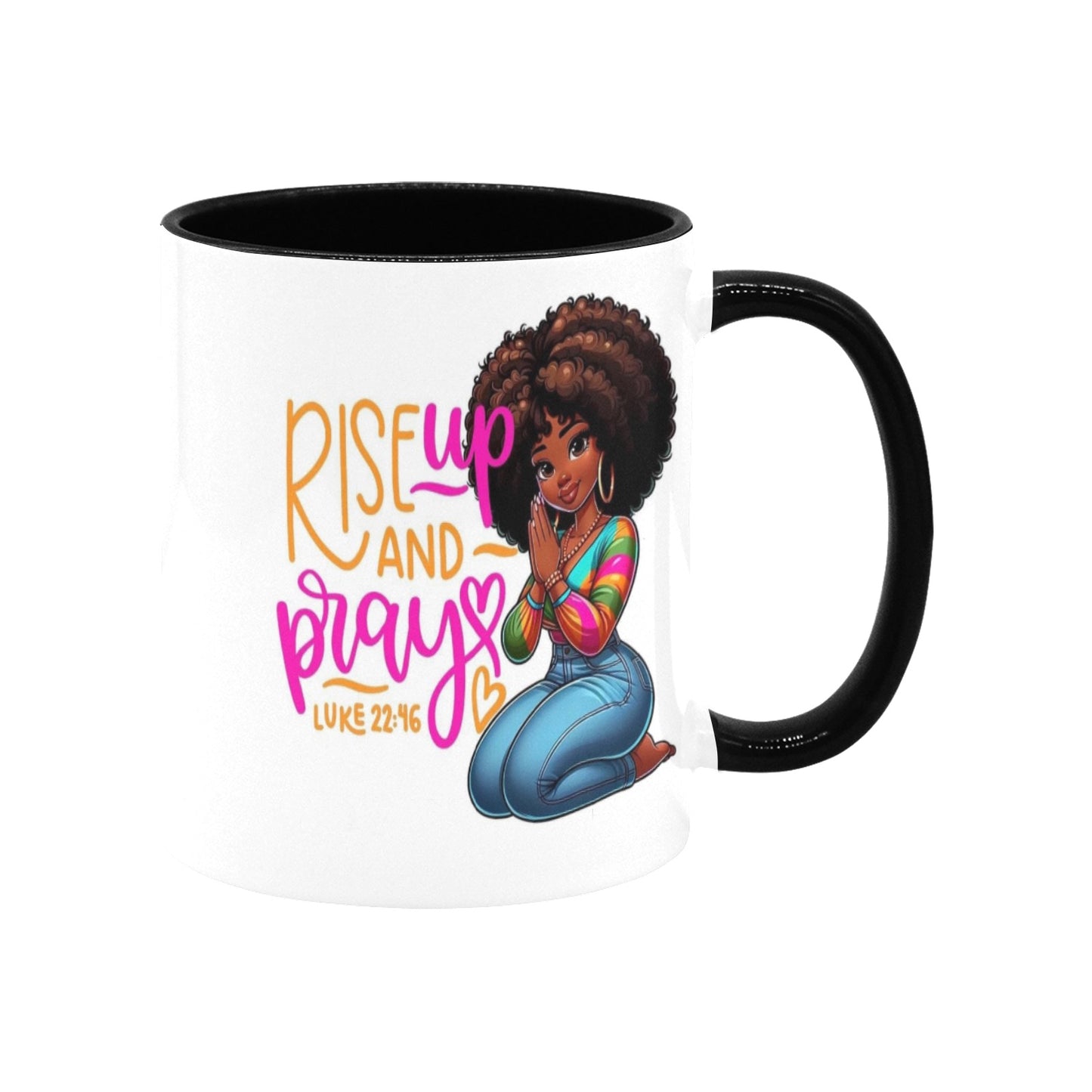 Rise Up & Pray Custom Inner Color Mug (11oz)