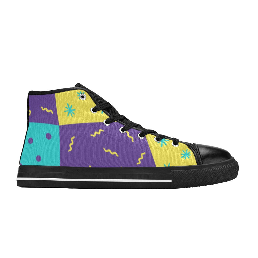 Purple Party High Top Shoes- Kids