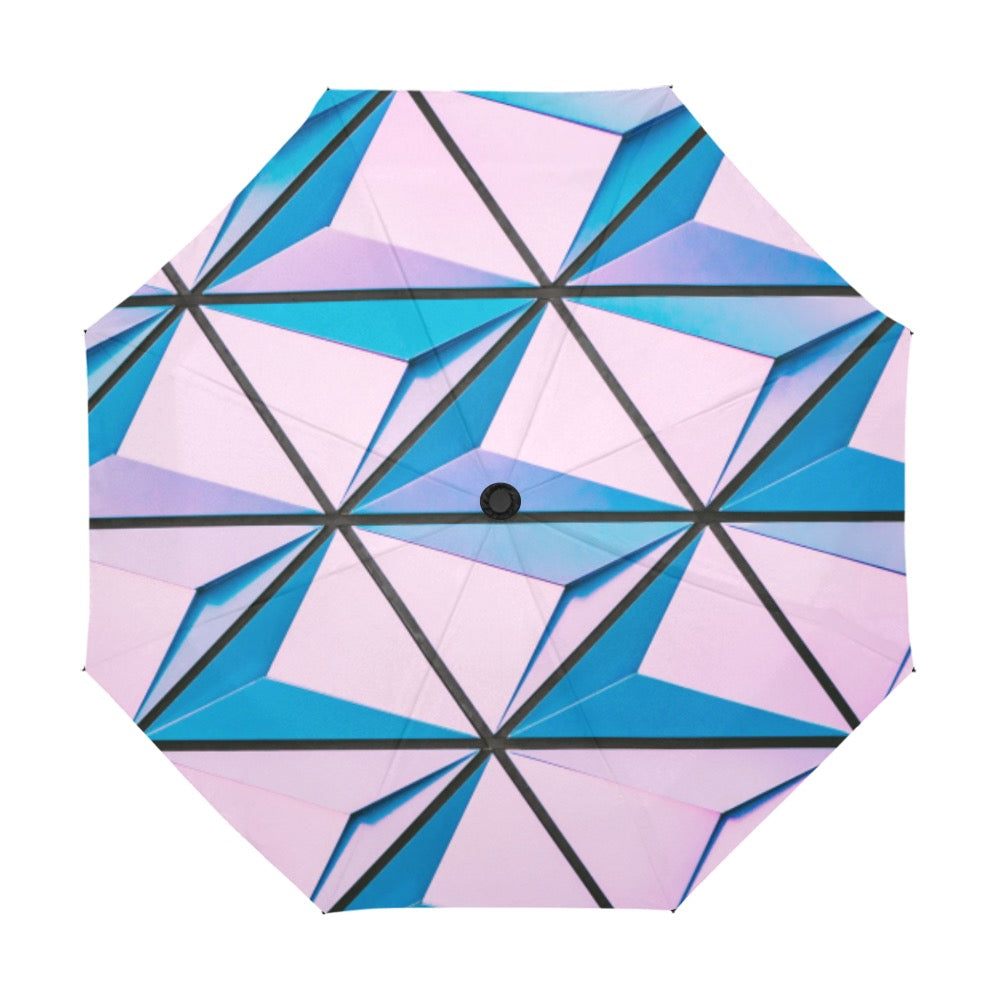 Pink Abstract Anti-UV Auto-Foldable Umbrella