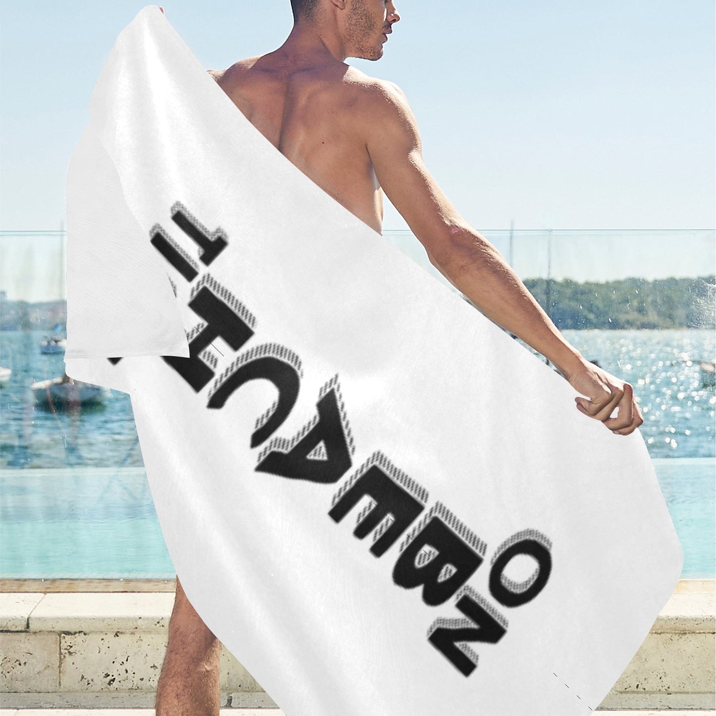 On Beach Time Beach Towel 32"x 71"