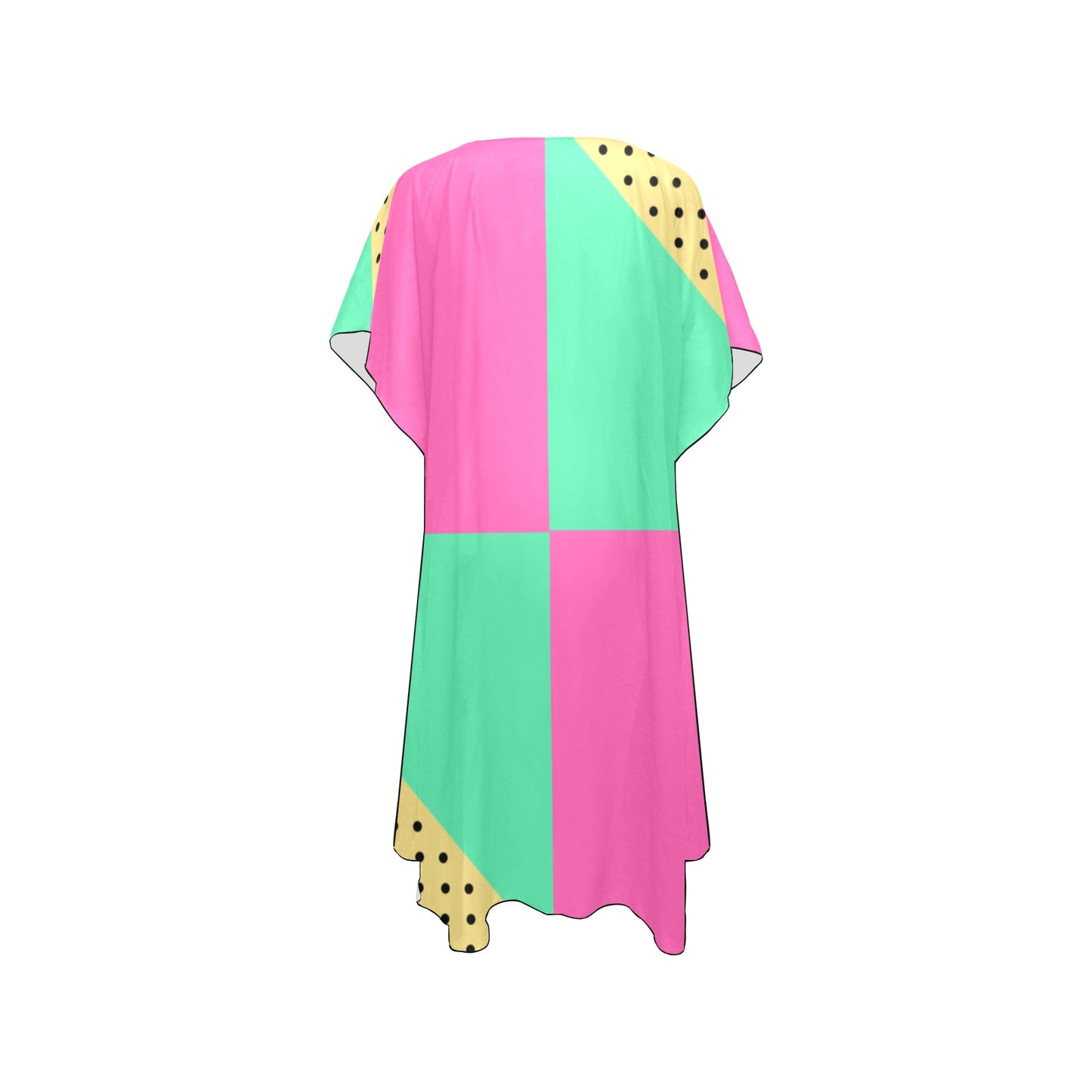 Pink Teal  Chiffon Cover Up