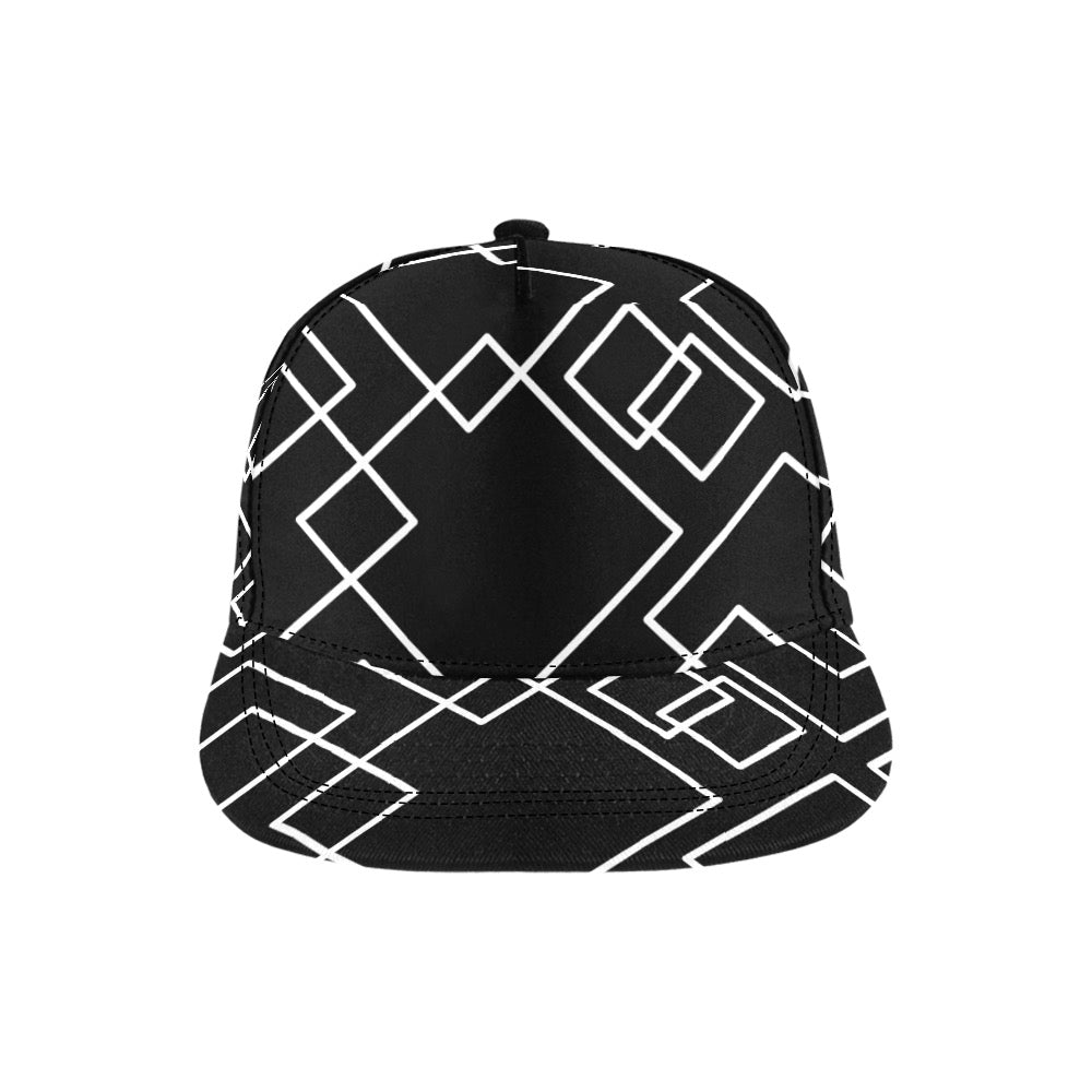 Black Squared Snapback Hat