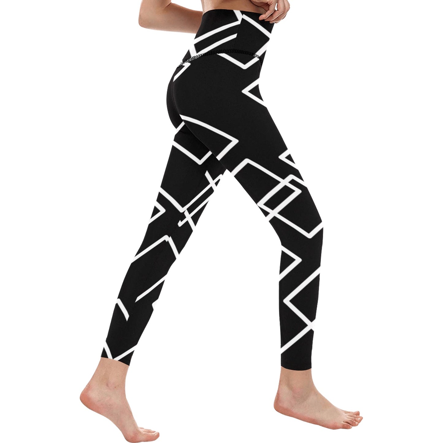 Black Squared Women's Leggings