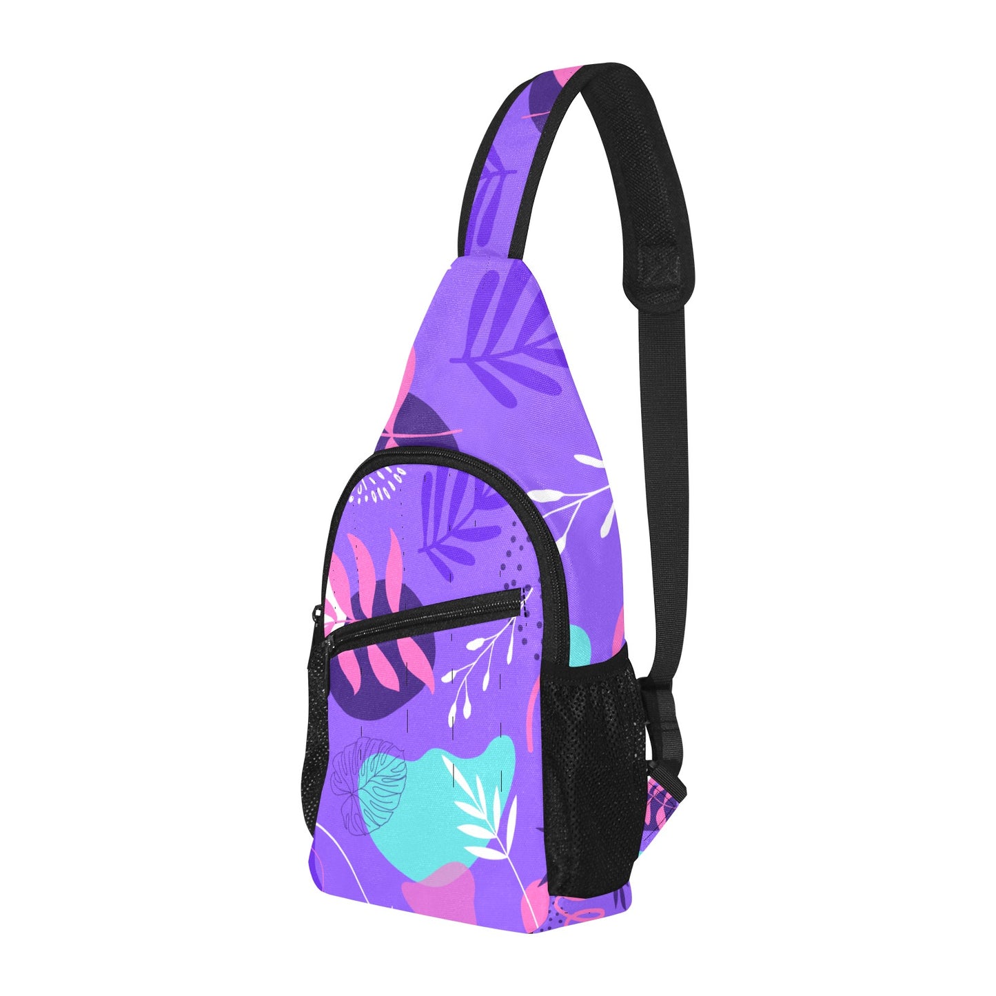 Purple Palms Chest Bag