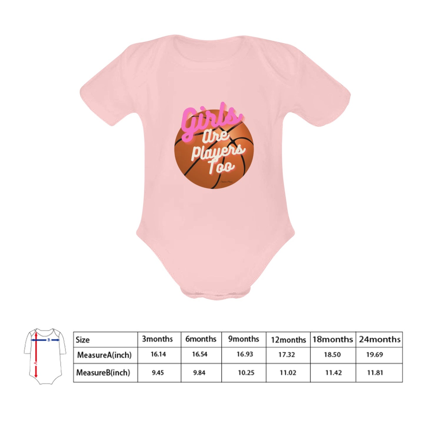 Girls is players Too Baby Onesie