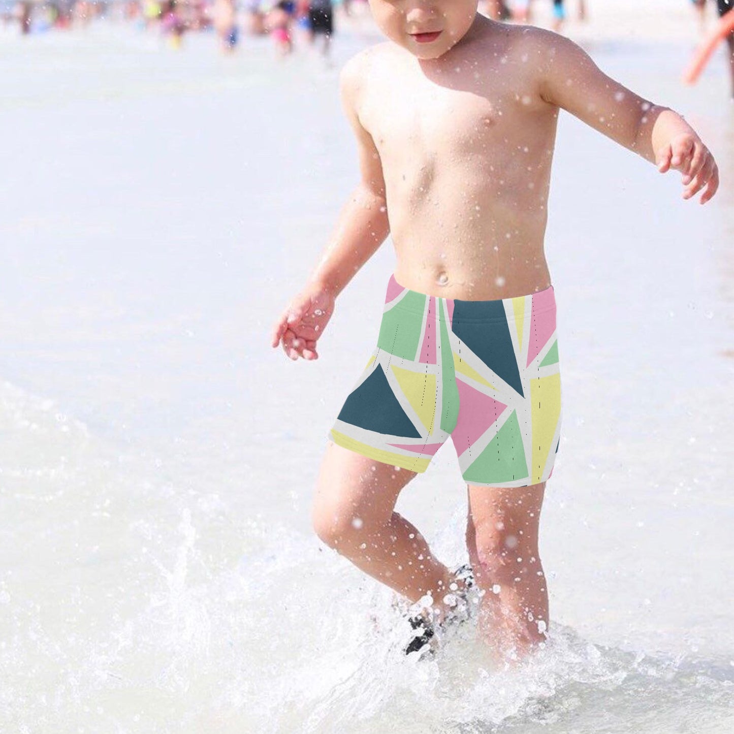 Colored Angles Little Boys' Swimming Trunks